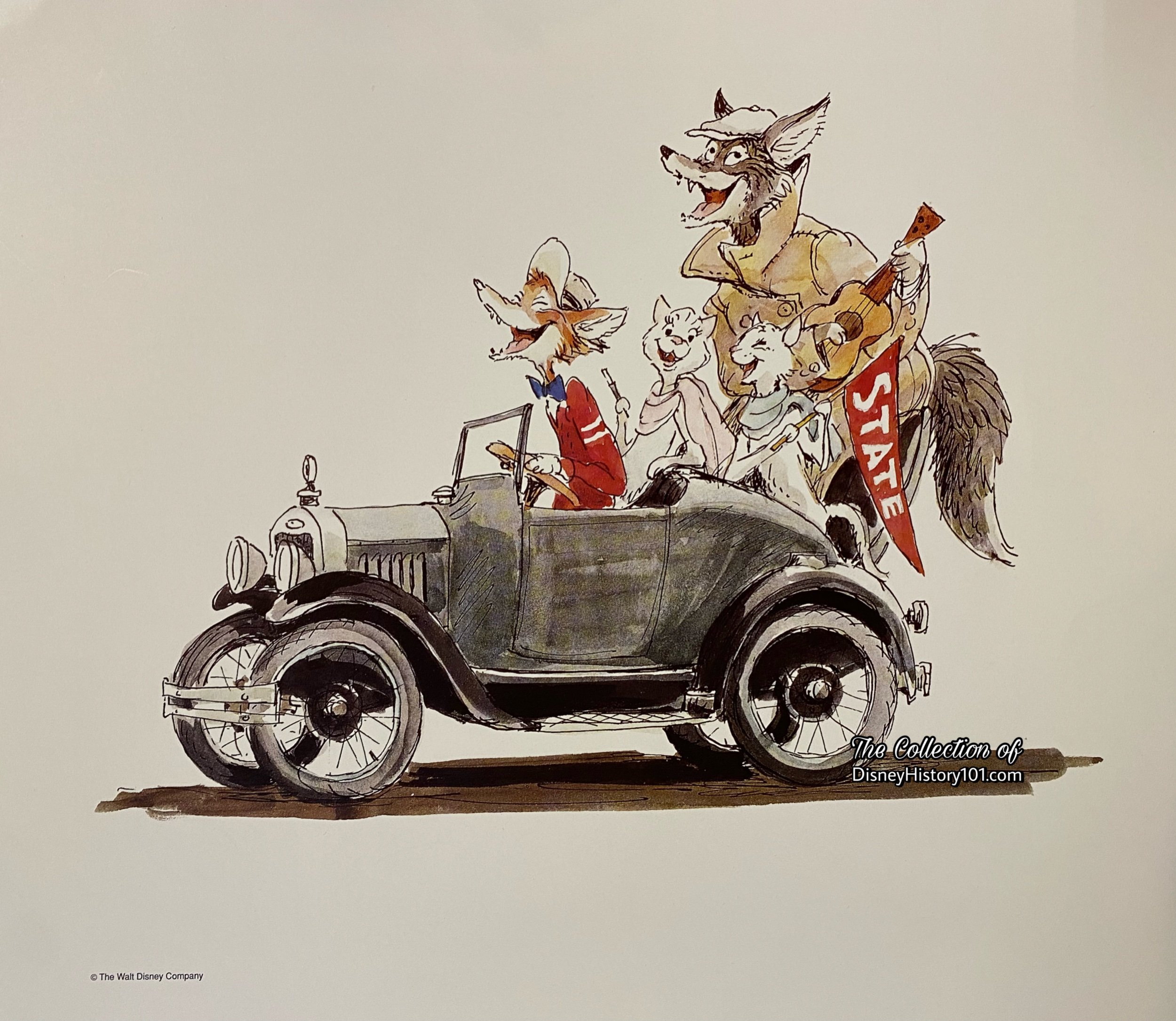 A print of a College Quartet story sketch by Marc Davis was used to stage the business (or action) of a story scene; ©The Walt Disney Company