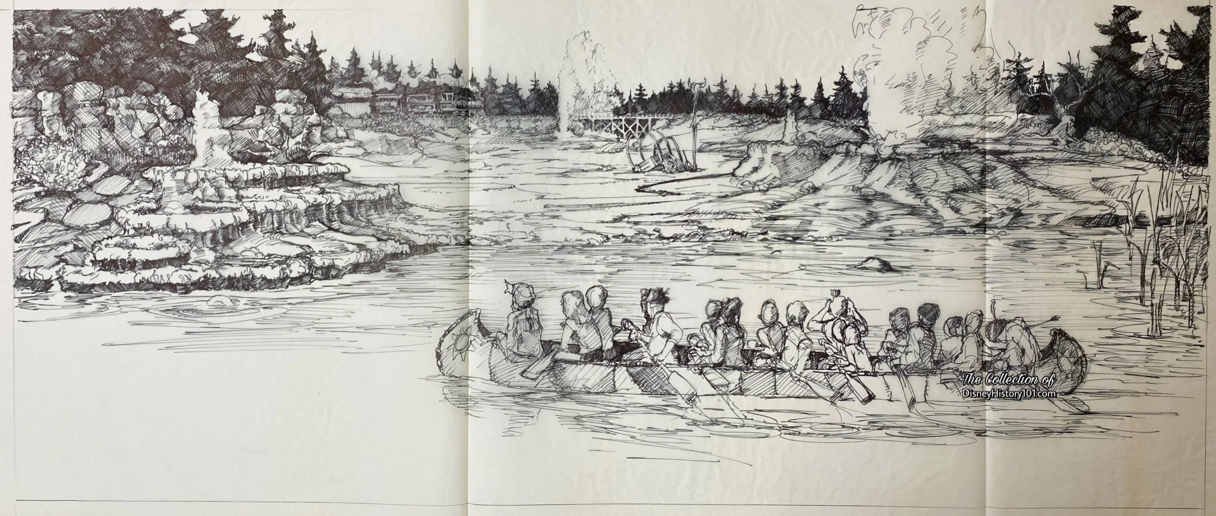 Indian Canoes at Euro Disney by John Horny.