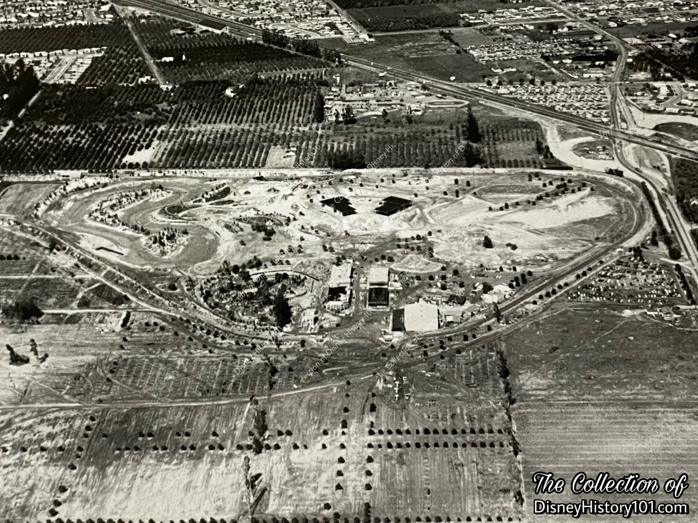 The Mill is the most outstanding structure in this early press release photo excerpt; ©️Walt Disney Productions.