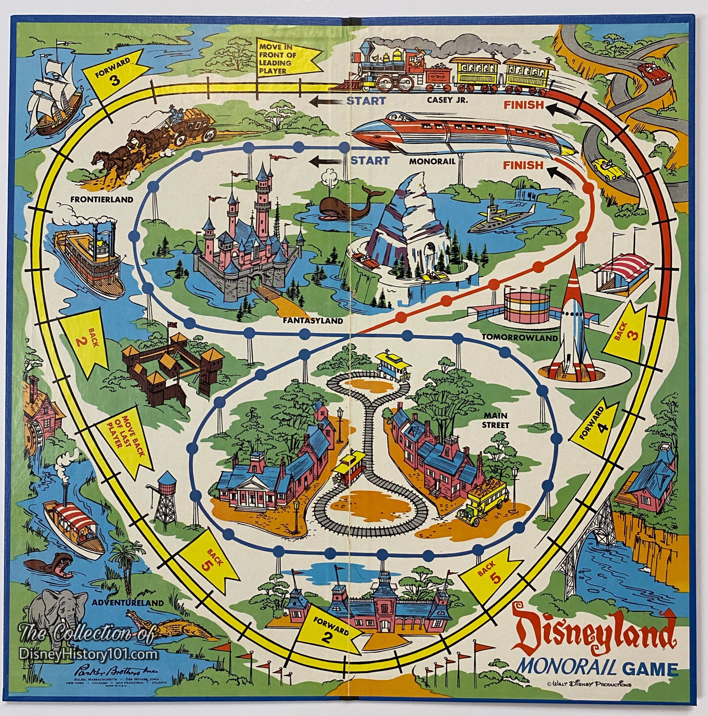 The Disneyland Monorail Game Board, 1960.