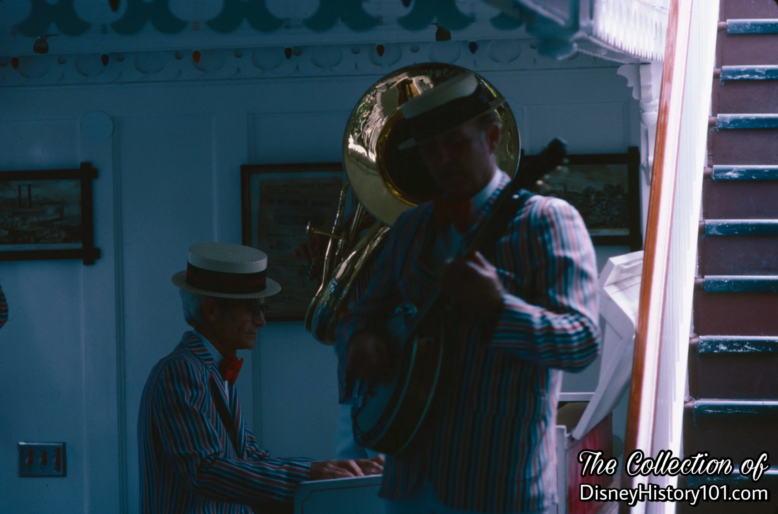  A second dance floor was added on the upper  Texas Deck  of the  Mark Twain  for entertainment during the summer of 1961. The Disneylander (VOL. 5, NO. 6; JUNE, 1961) announced: “The real ‘show stopper’ is likely to be the newest addition authentic 