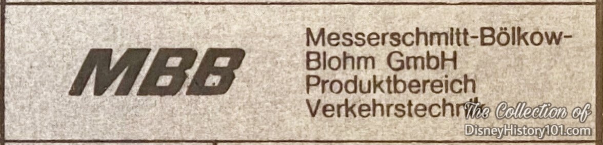 There were also many exterior “moving parts” involved in the Monorail V project, and so Randy Prinz (WED Enterprises, Inc. Project Manager) would often serve as the mediator between WED Imagineering, and Horst Stoeckermann of Messerschmitt-Bo