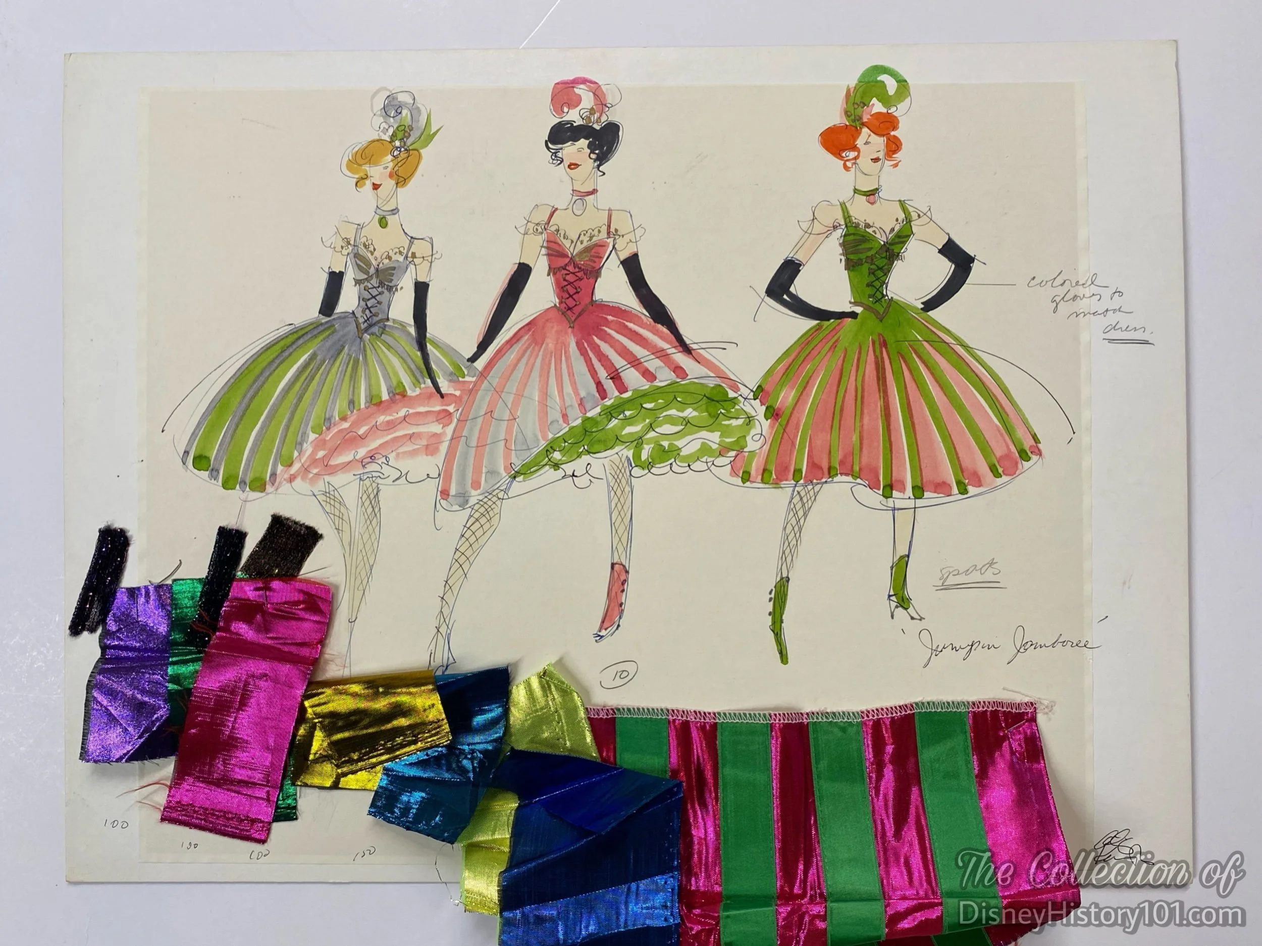 Golden Horseshoe Cancan costumes (by Alyja Kalinich) to replace Jack Muhs’ designs.