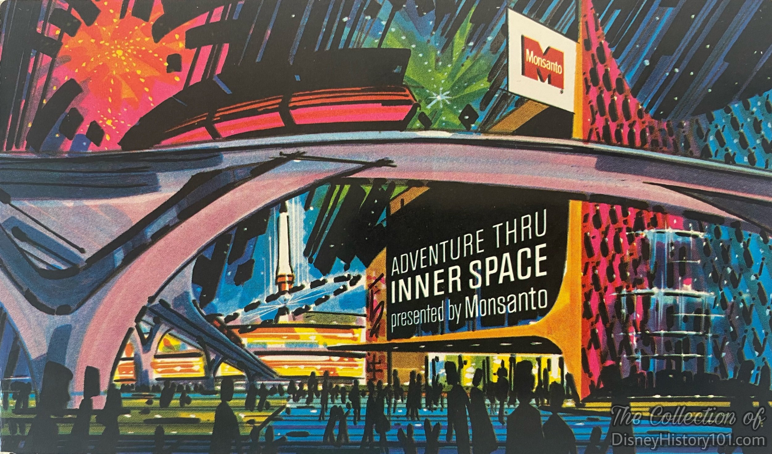 Adventure Thru Inner Space presented by Monsanto Souvenir Post Card Book