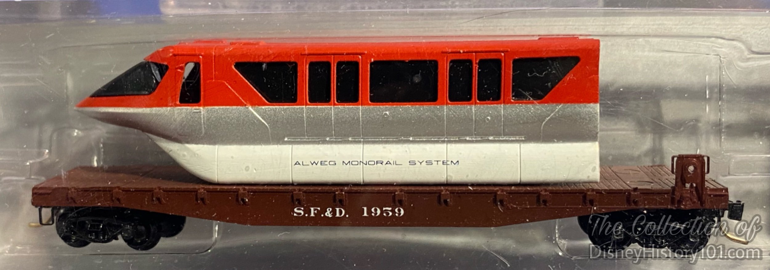 An Olszewski miniature E Ticket N-scale car released at Disney D23 Expo in 2022.