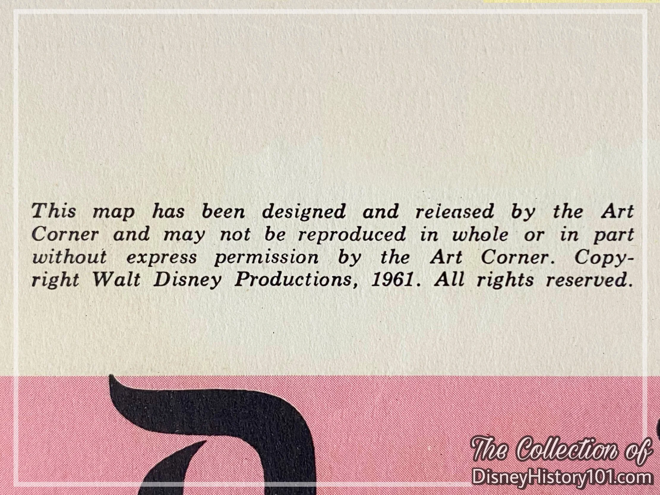 Excerpt from the Disneyland map, produced 1961.