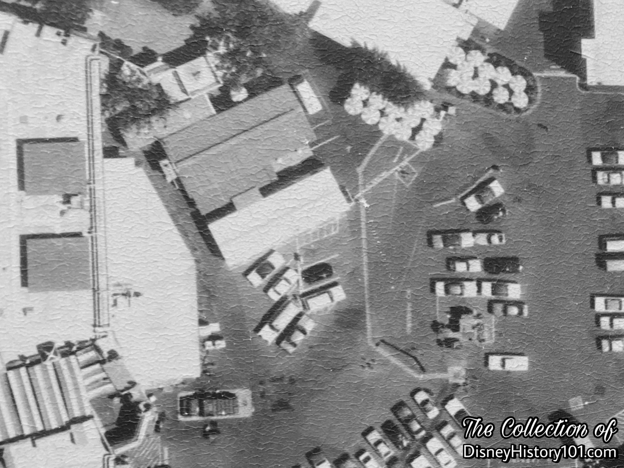 An aerial Vintage View of Backstage reveals the Inn Between.