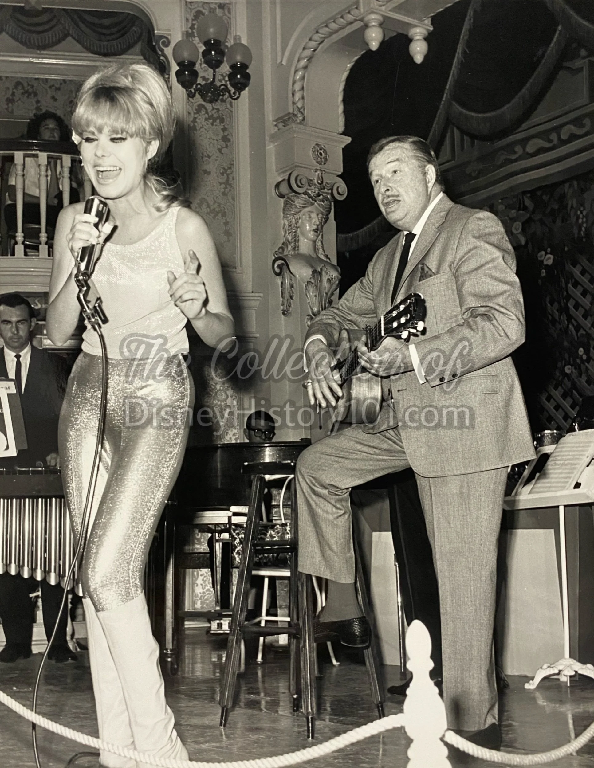 Xavier Cougat and Ciaro perform from the Golden Horseshoe stage; © Walt Disney Company.