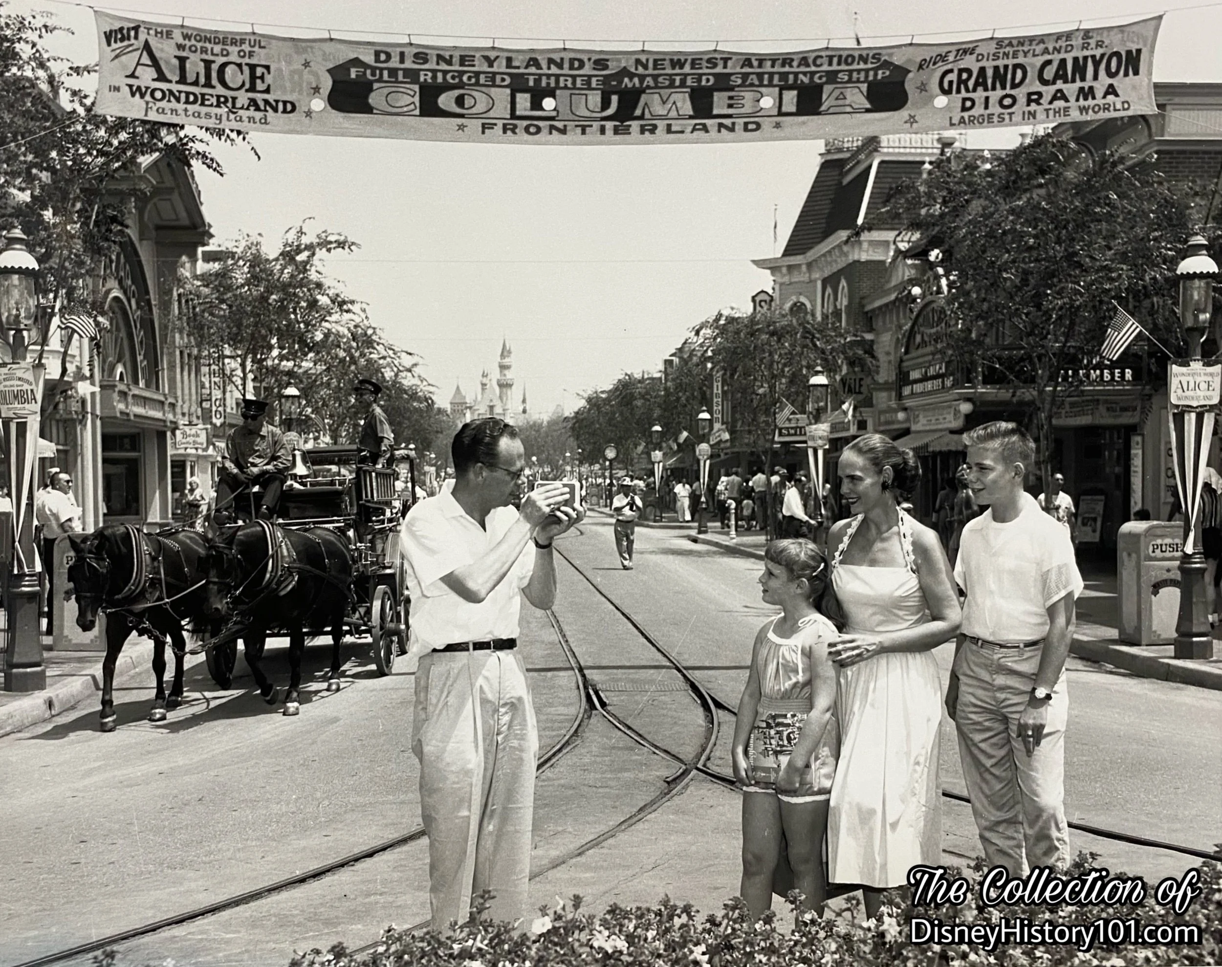 Alice takes “second billing” to the Columbia on a banner Over Main Street, U.S.A.