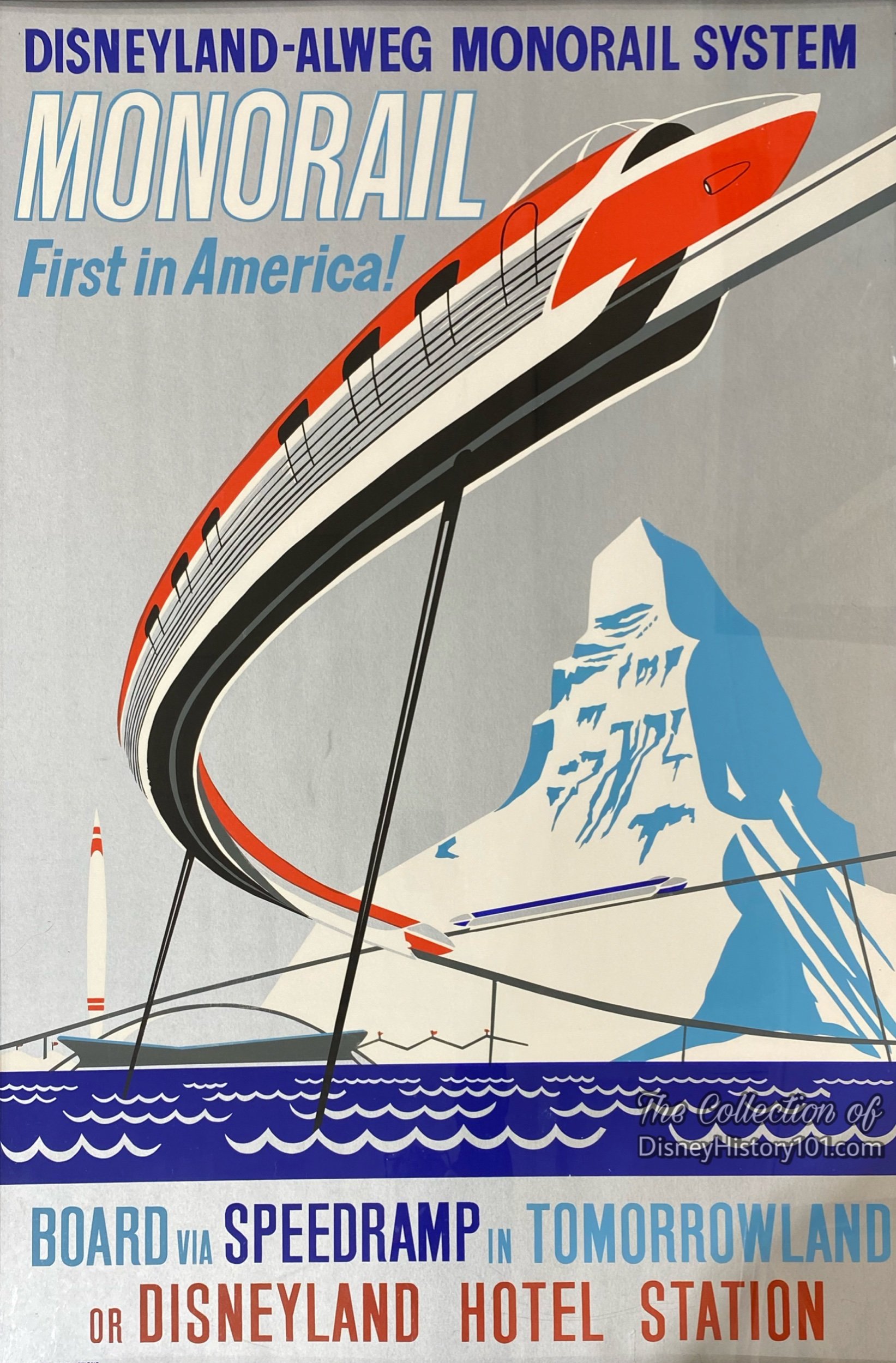 Disneyland-ALWEG Monorail poster by Paul Hartley.