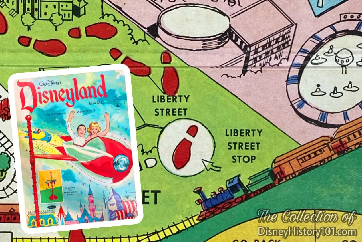 The “Walt Disney’s Disneyland Game” sold during the Tencennial still featured Liberty Street.