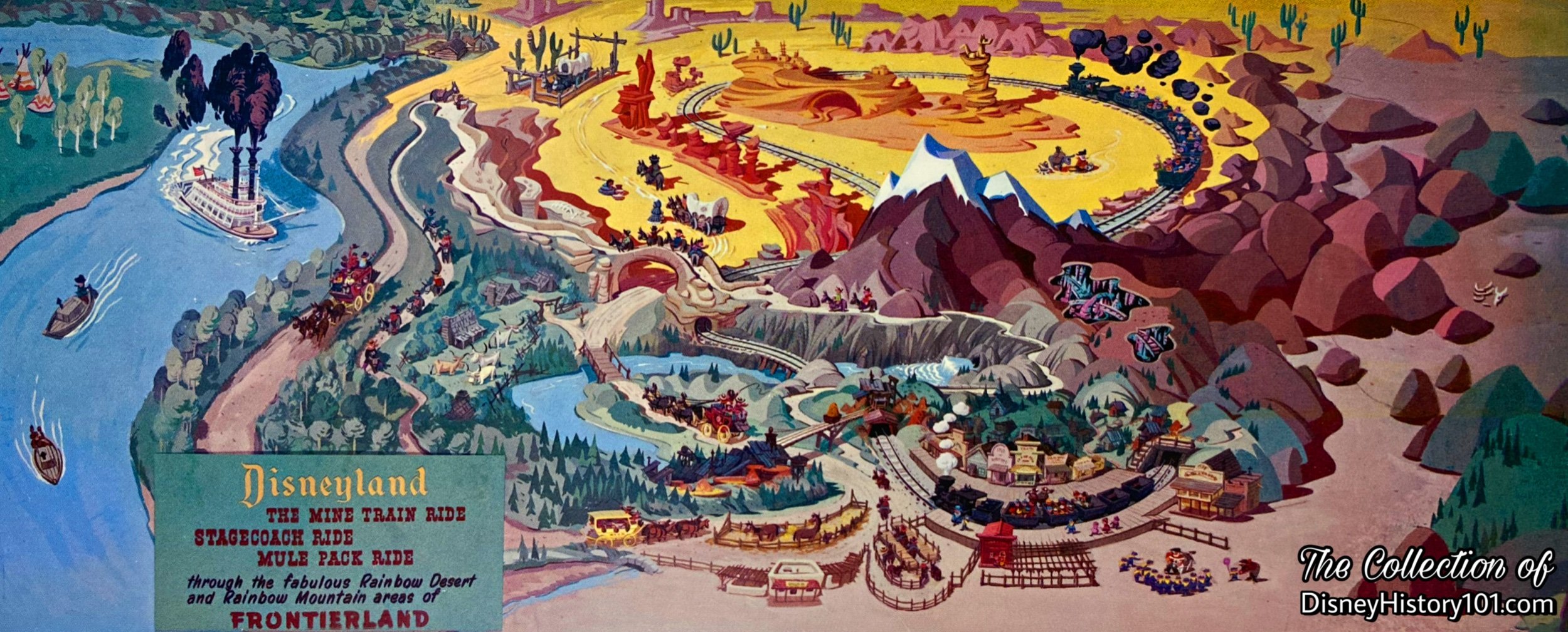 This new "DISNEYRAMA" card was one of the many unique items distributed exclusively by the ART CORNER at DISNEYLAND, Anaheim, Calitornia.