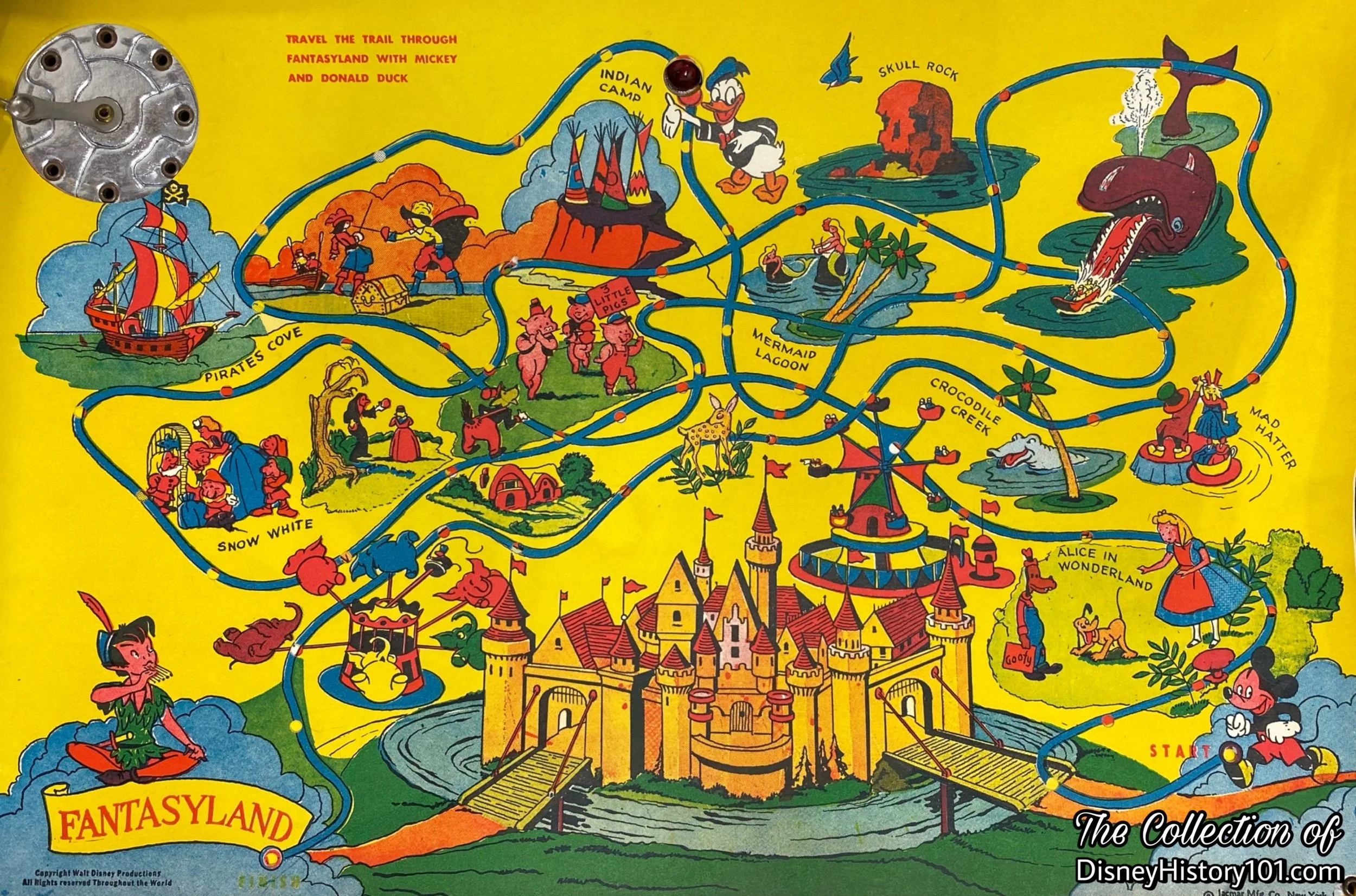 Though early merchandise depicted an adventure inspired by Alice in Wonderland, Disneyland Park debuted without such an adventure.