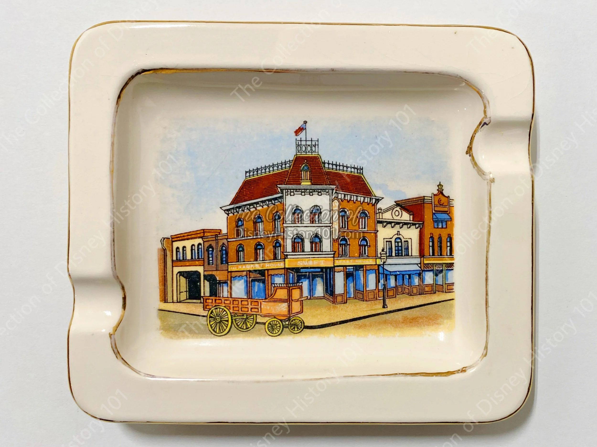 A Swift’s Market House ceramic ashtray. 