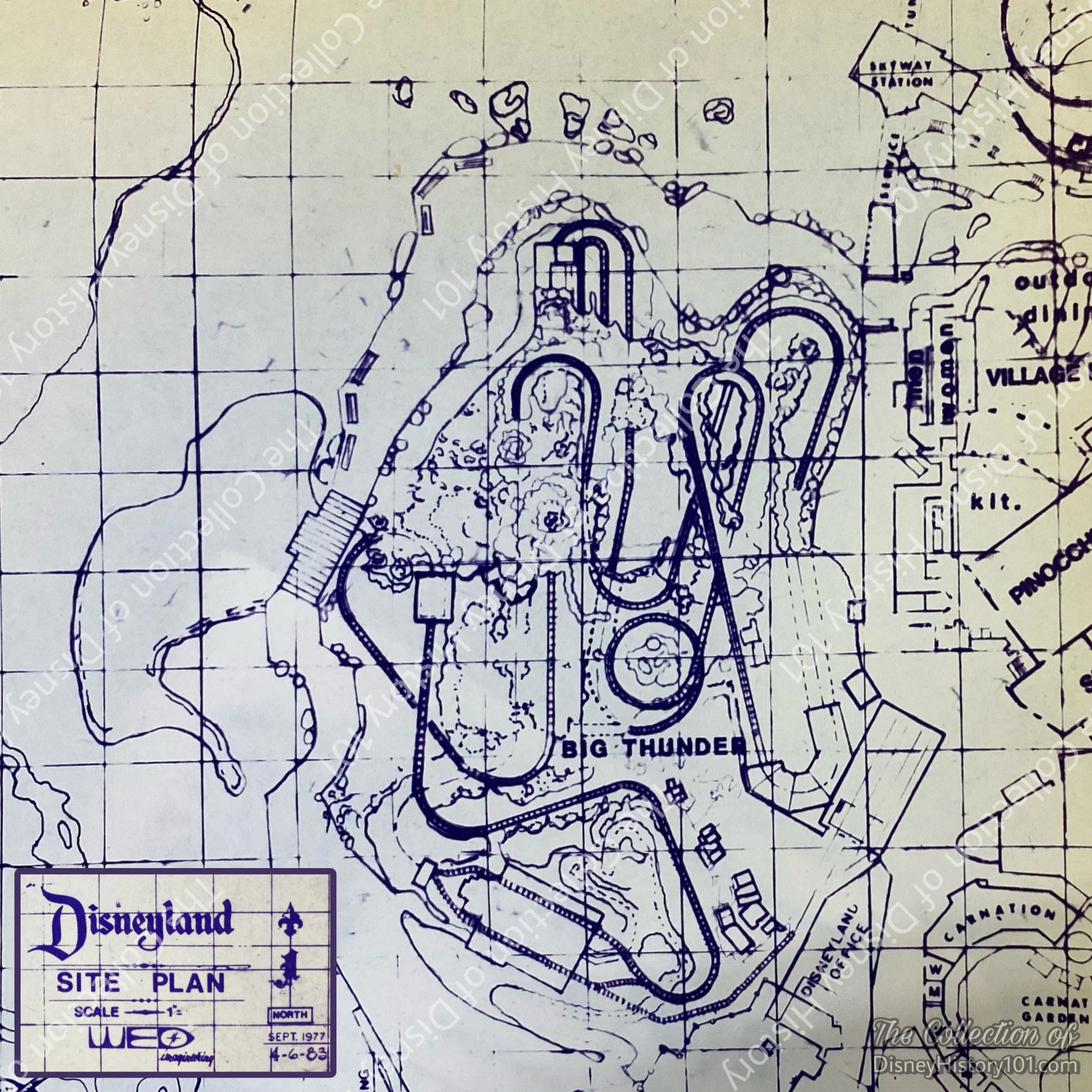 Big Thunder Mountain Railroad on a Disneyland Site Plan.
