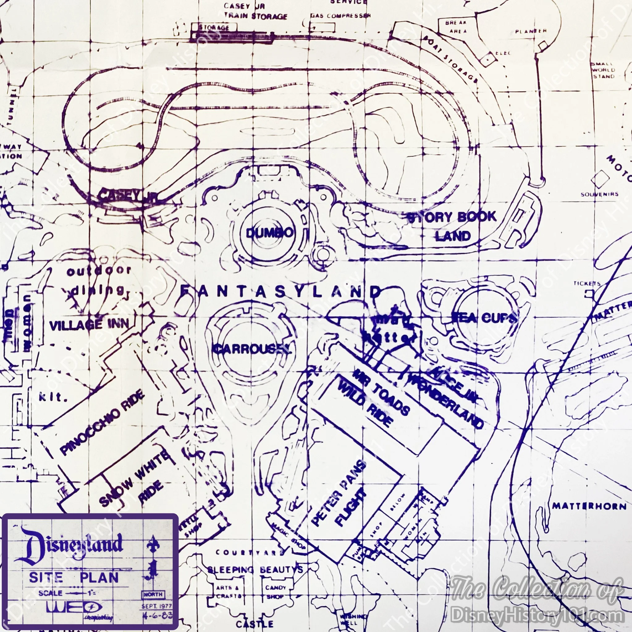 New Fantasyland on a Disneyland Site Plan.