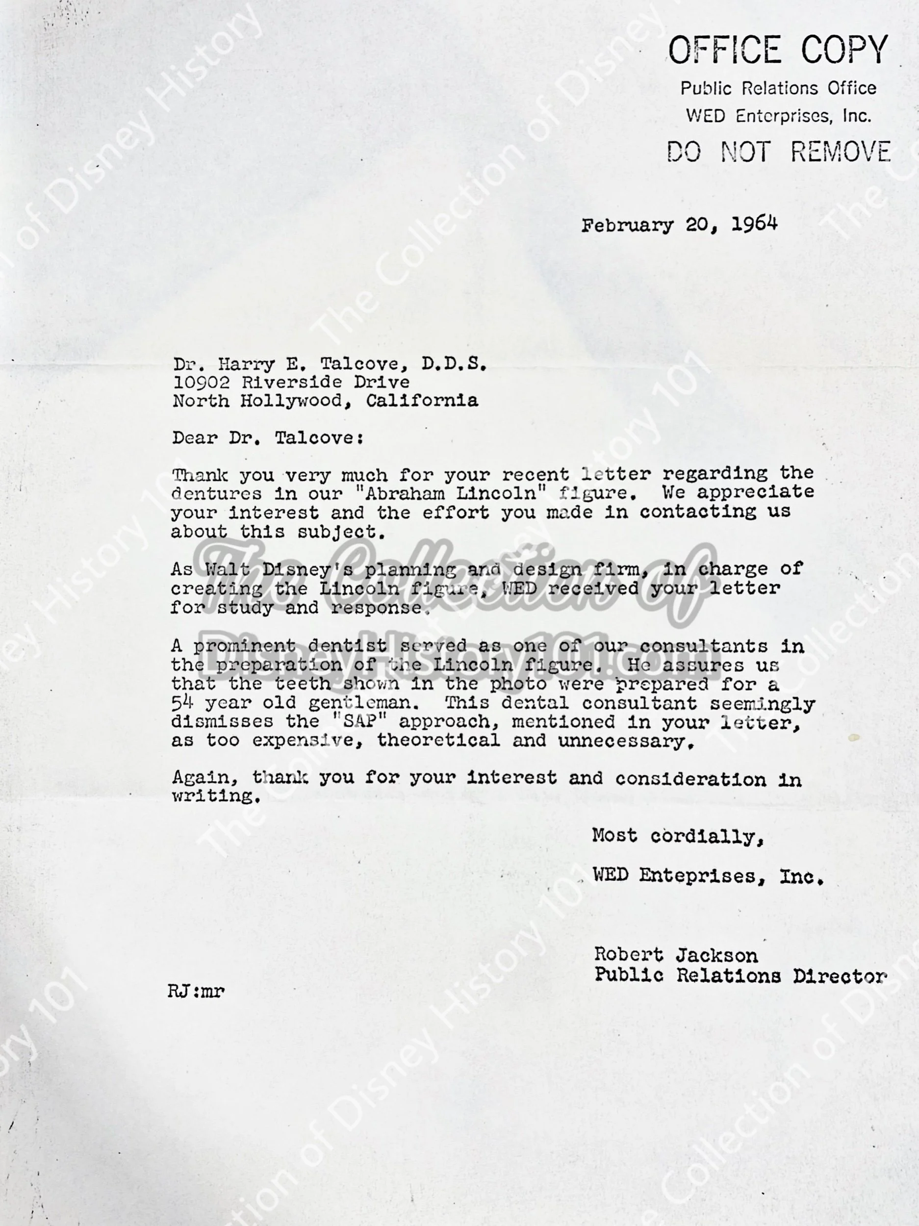  All of this facial detail was essential, because the complex Mr. Lincoln Audio-Animatronic would be unlike any other - a human character that would speak! 
