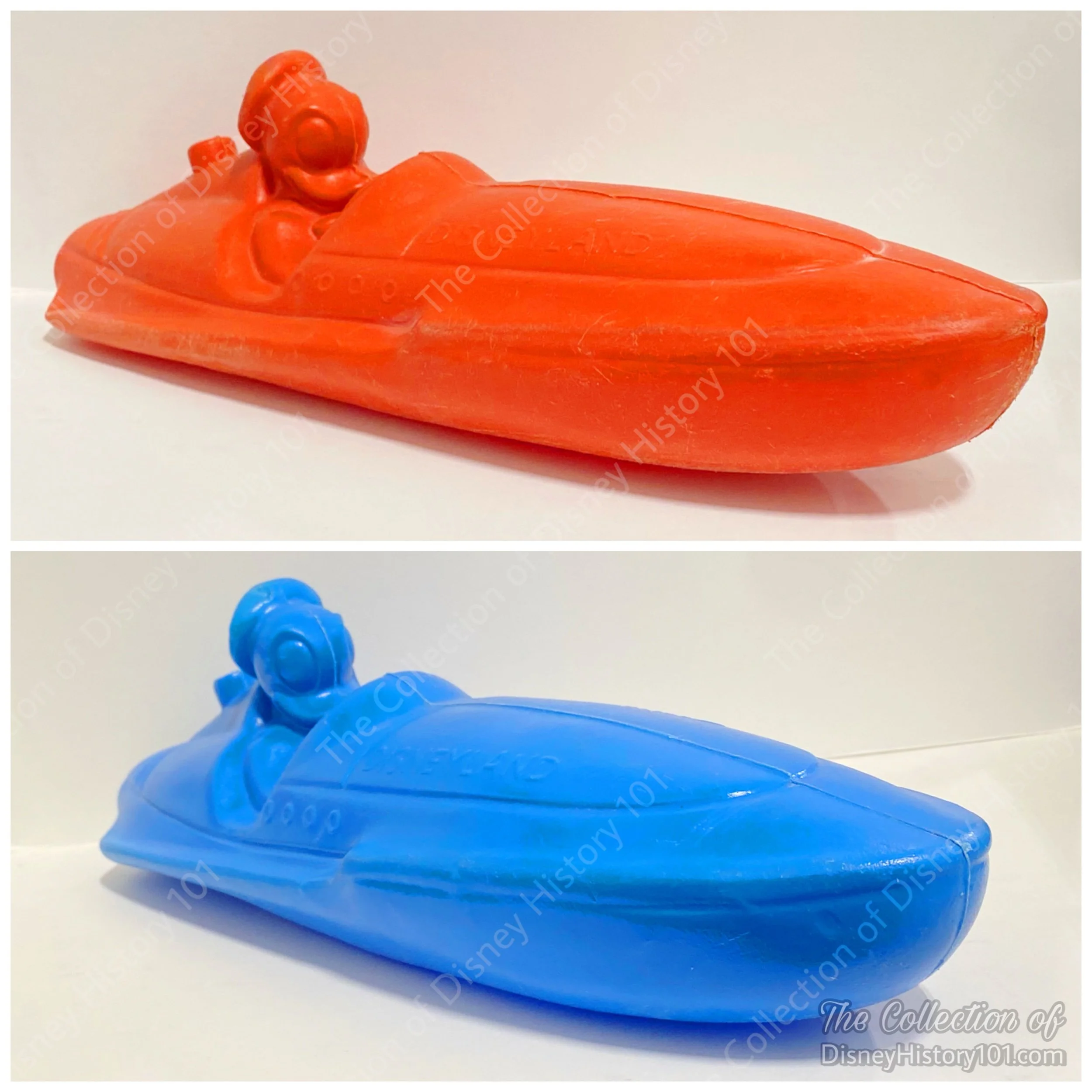 Disneyland Donald Duck Boat toys, possibly inspired by the attraction.