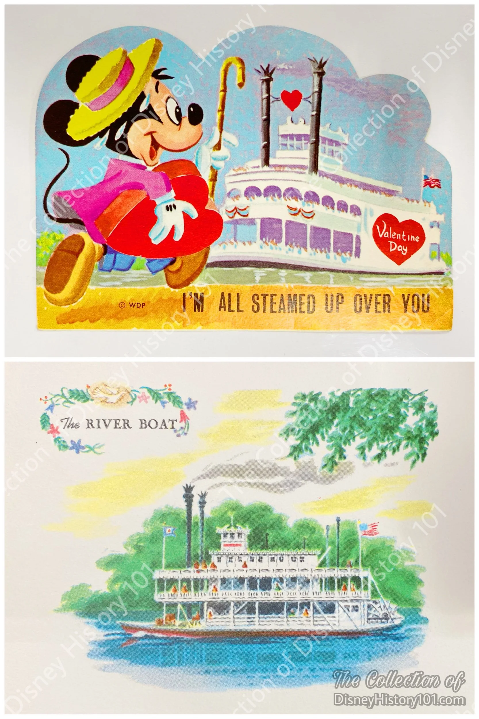 A Disneyland Greeting Card and Valentines Day Card.
