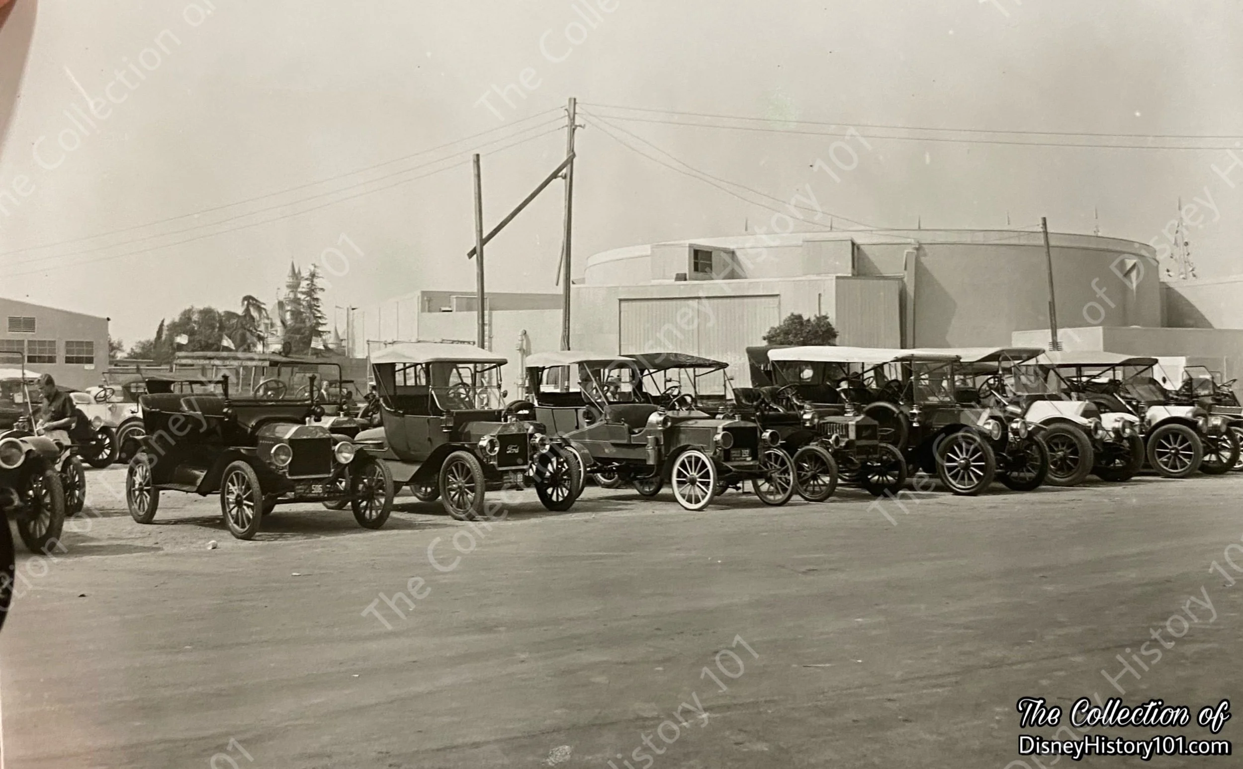 Horseless Carriage Club of Southern California Vintage automobiles in the Backstage of Disneyland.