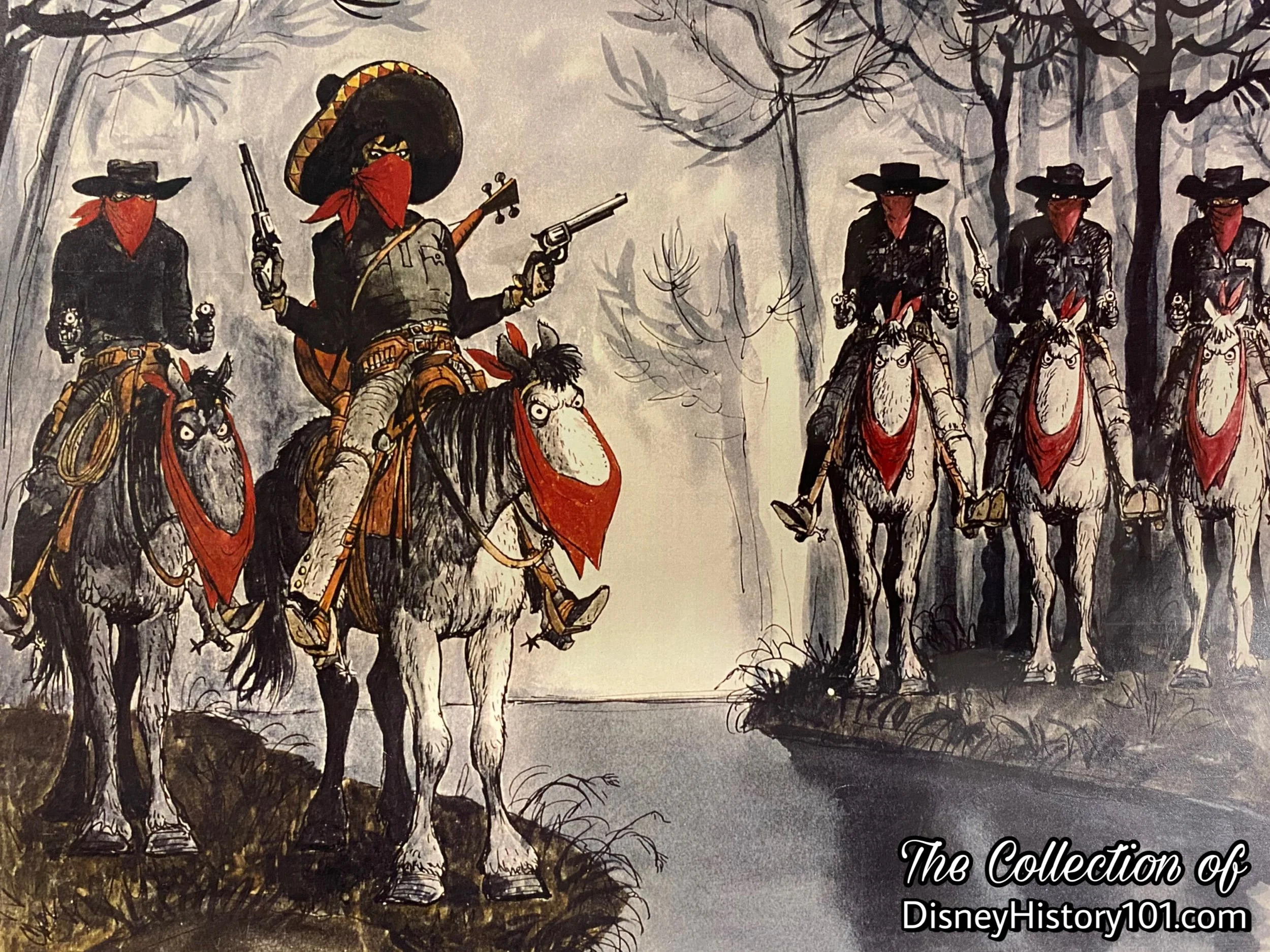 Western River Expedition Bandits by Marc Davis, ©WED Enterprises, Inc., 1968.