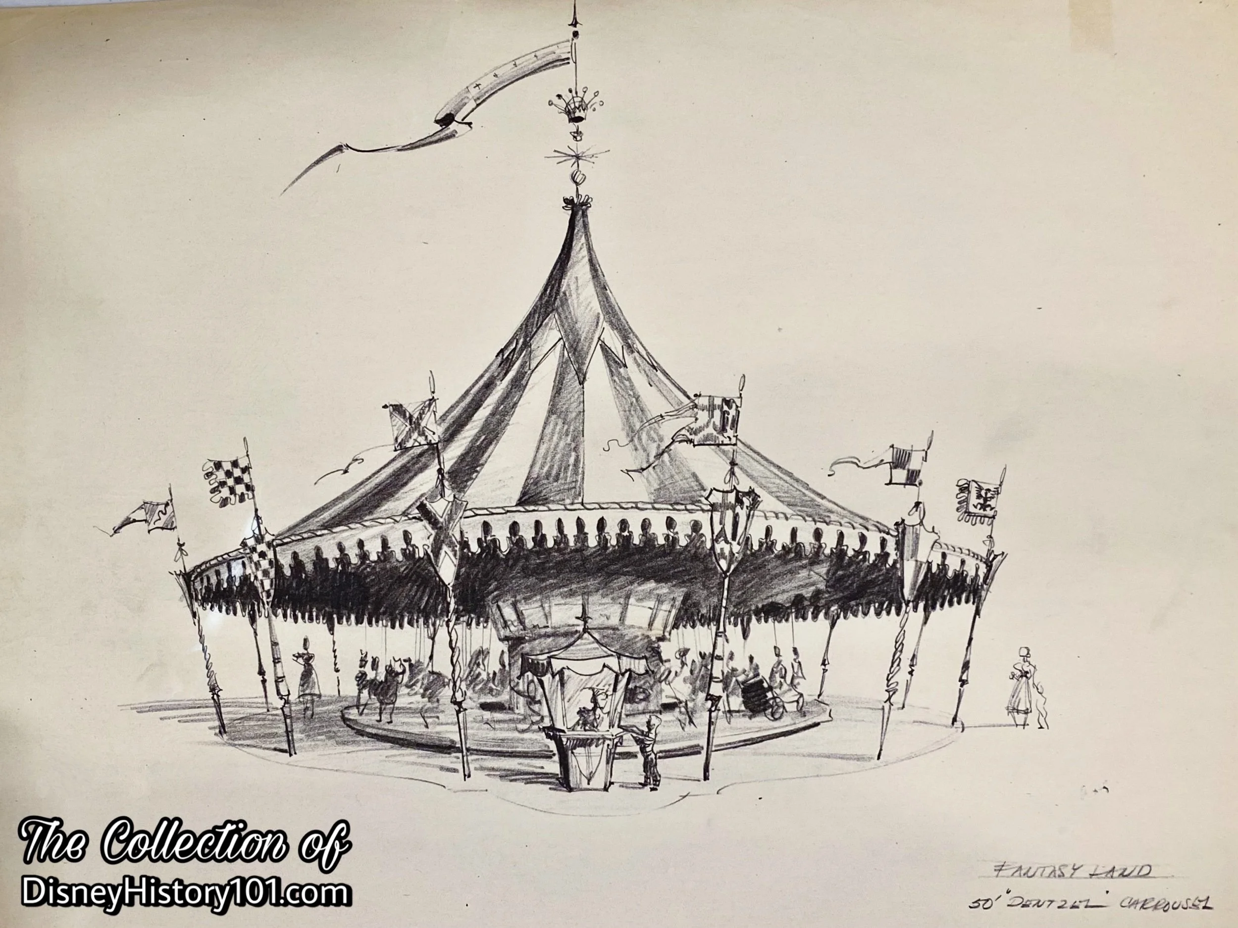 The “Fantasyland 50’ Dentzel Carrousel” © Walt Disney Company.