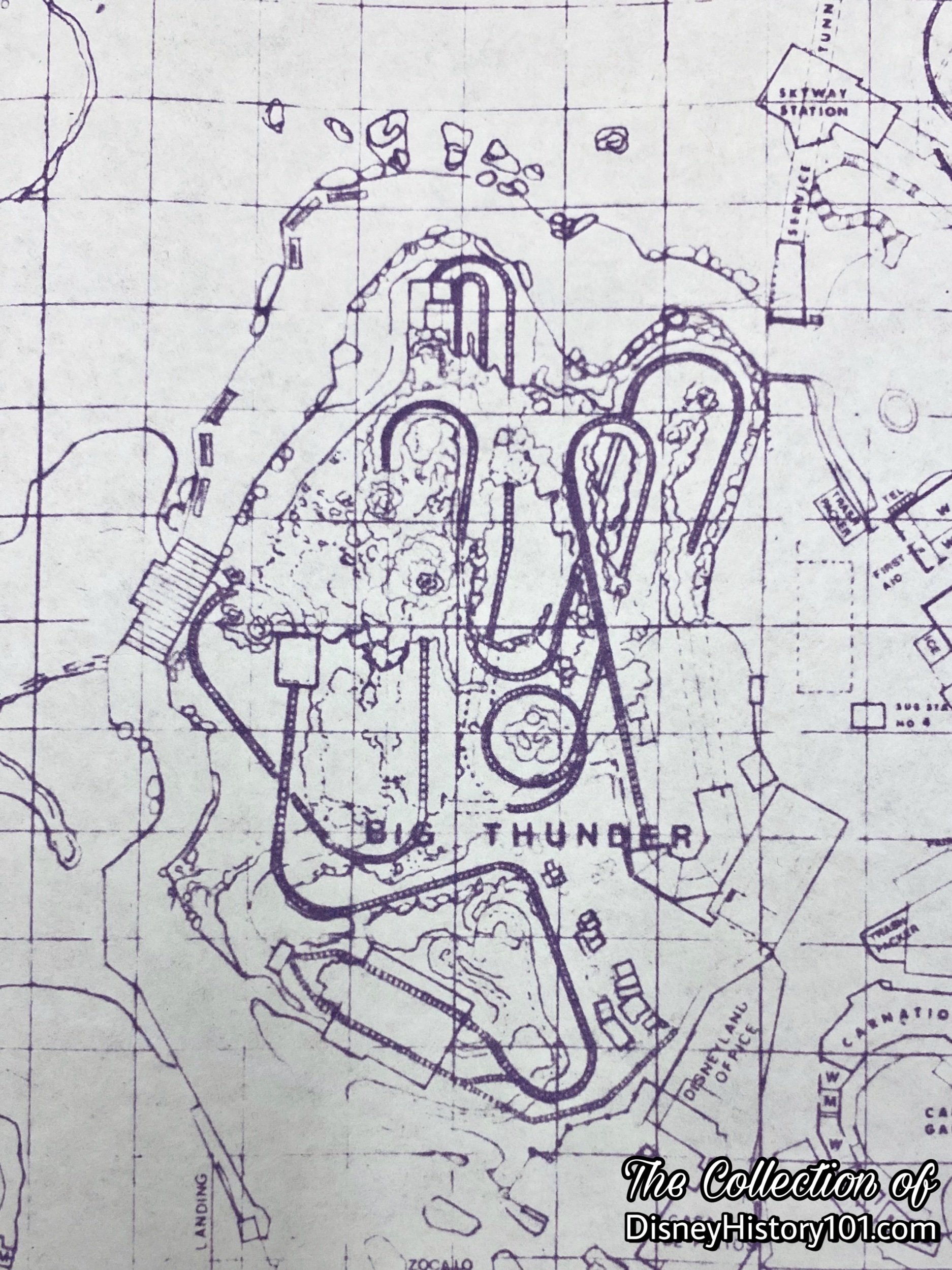 "Big Thunder" on a site plan. 