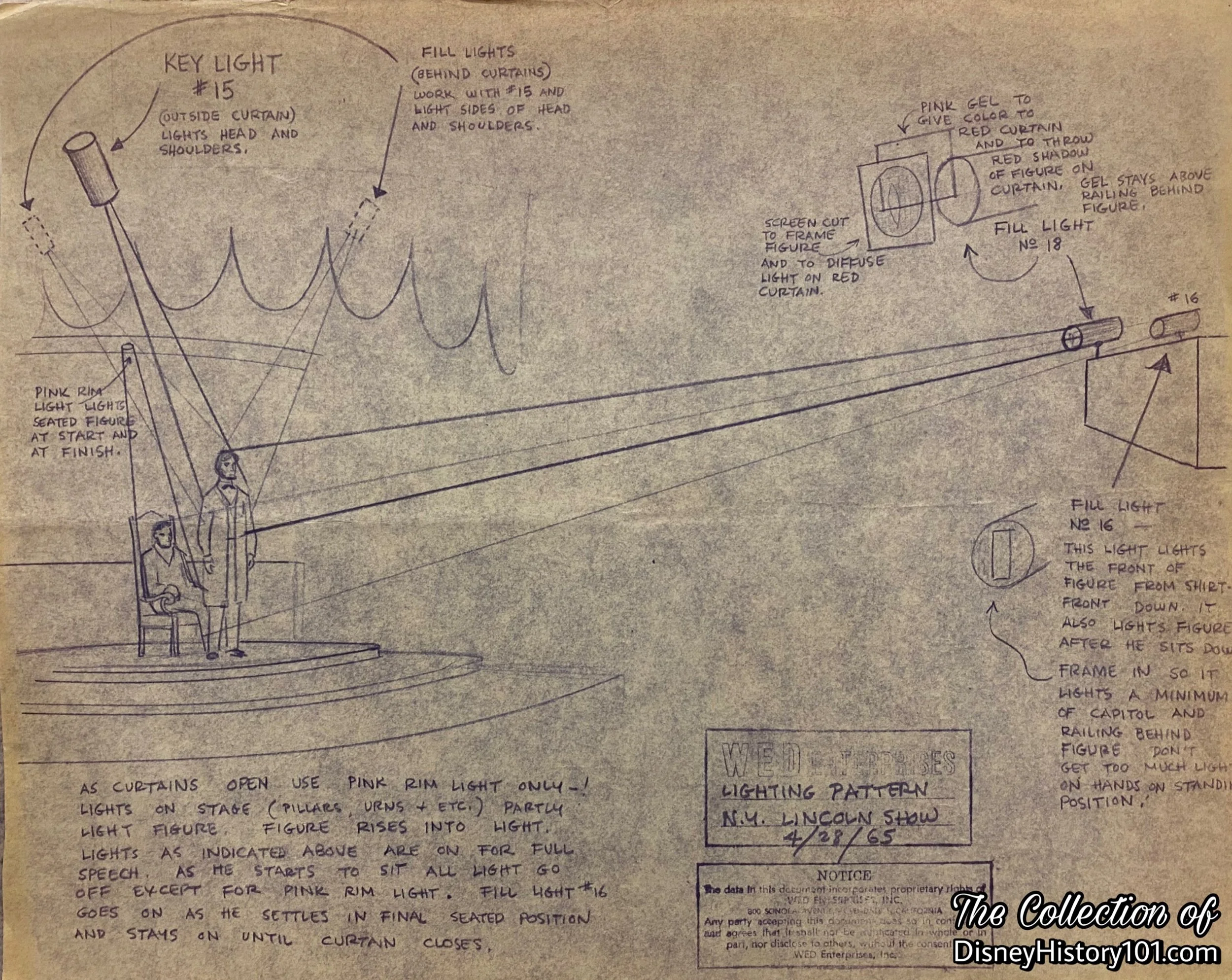 Dramatic lighting patterns were prepared for the show. 