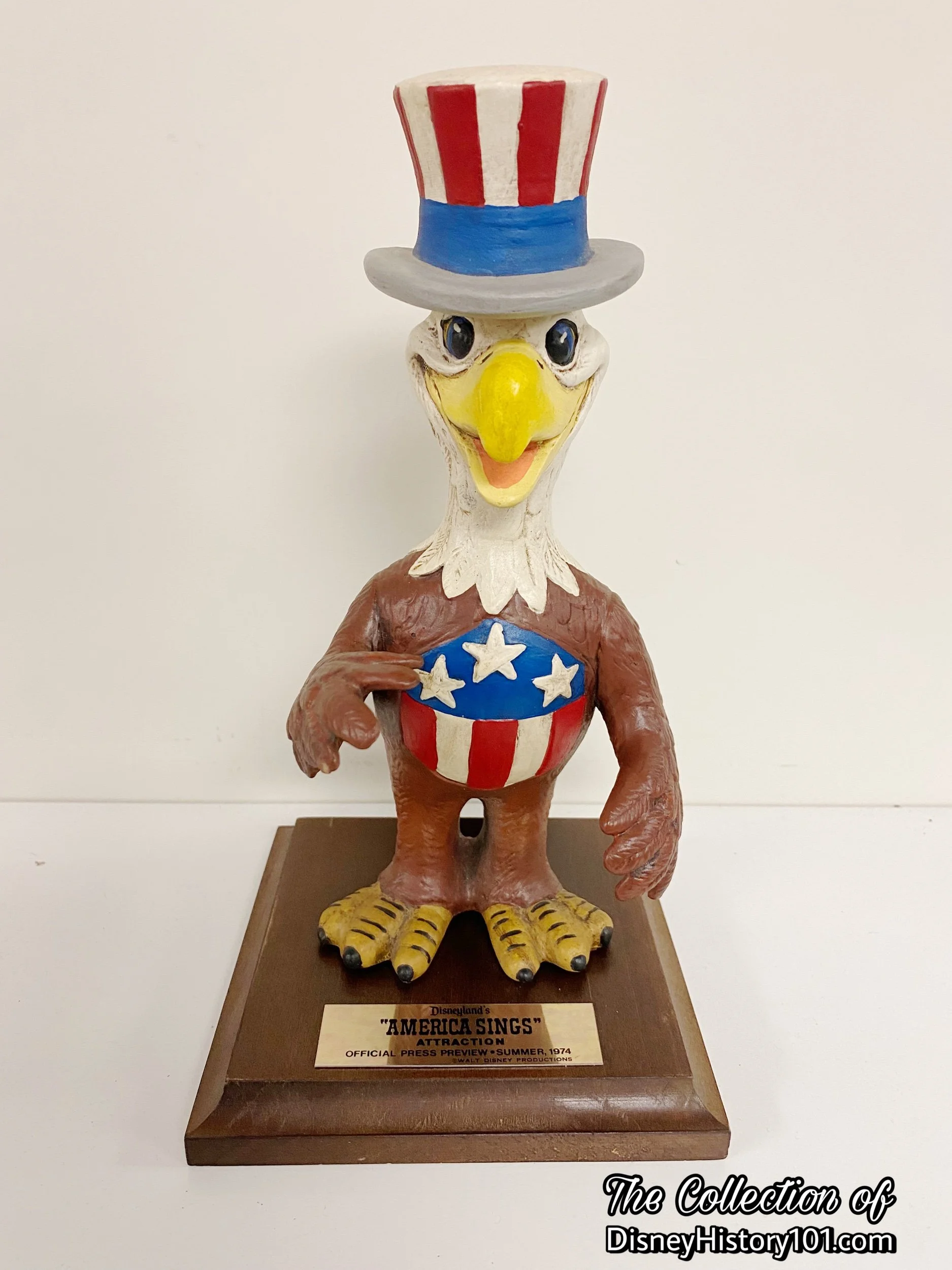 Official Press Preview gift featuring Eagle Sam sculpted by Don Winton.