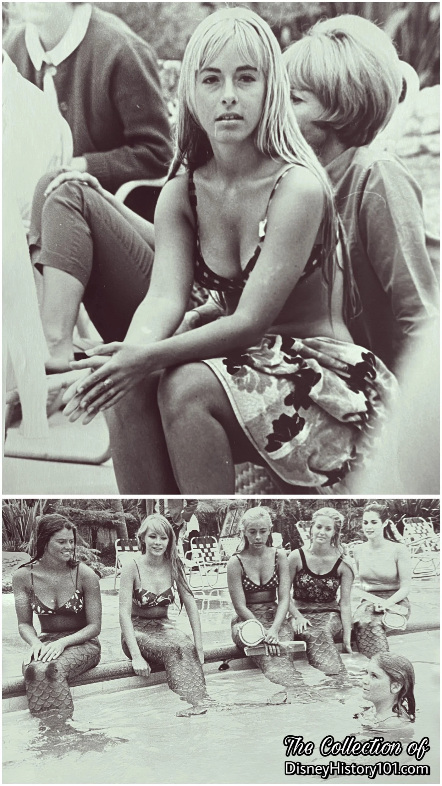  Soon, those  Living Mermaids from Mythical Times  appeared not only in the underwater  Mermaid Lagoon , but daily on the small Coral Reef island above the tide of the  South Seas Coral Lagoon  in the  Front Lagoon , (from 11:00a.m. to 5:45p.m.), dur