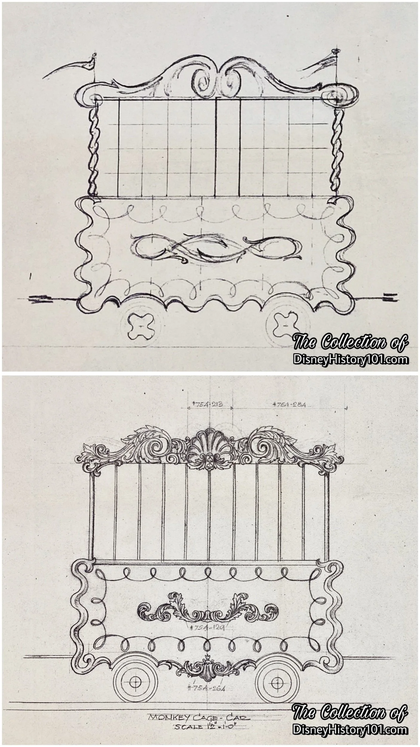 “Monkey Wagon” (top) and “Monkey Cage Car” (bottom)