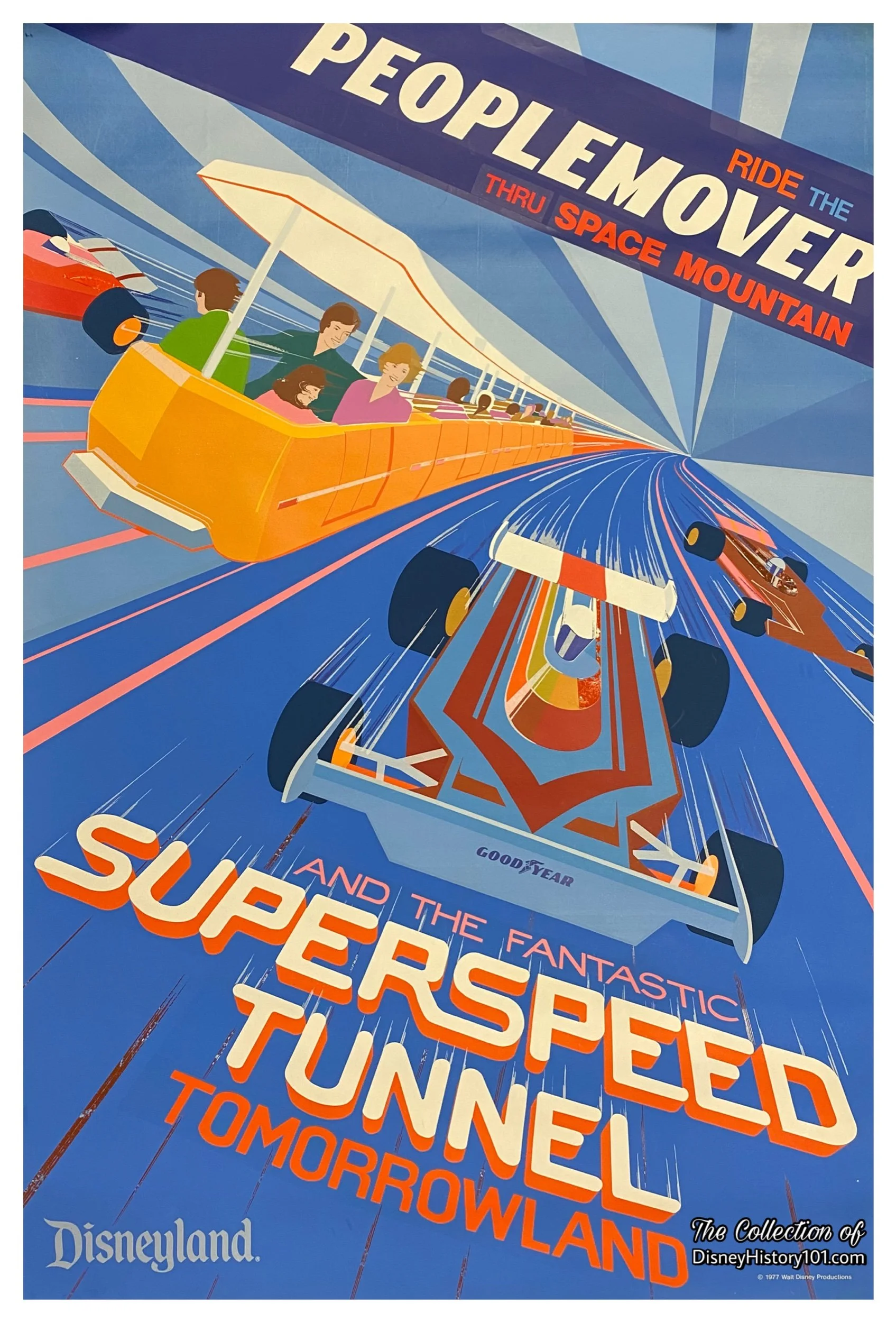 Superspeed Tunnel Poster art by Tim Delaney,  (May of 1977-1982)