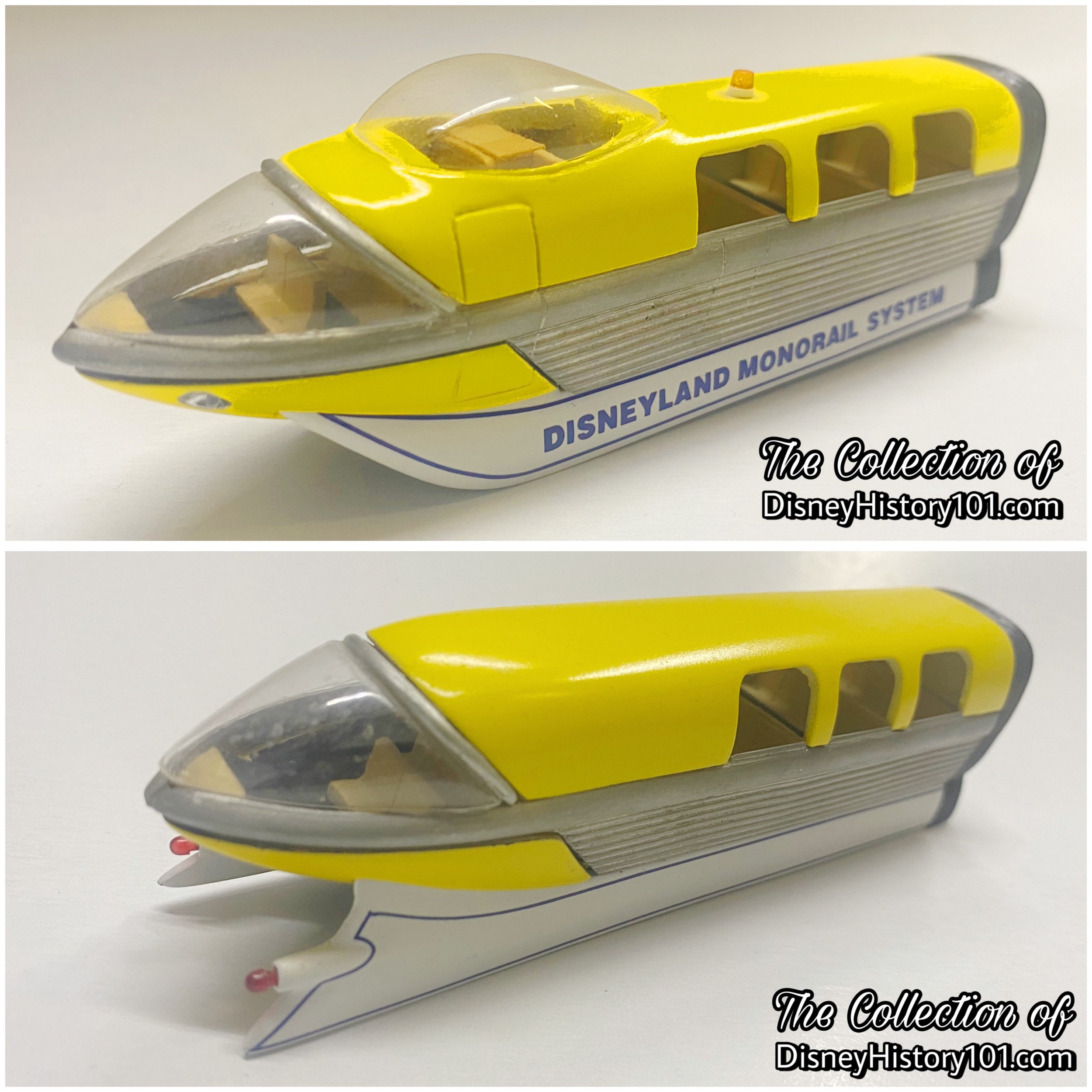 These Monorail Yellow Cabins were part of the Walt Disney Imagineering Series Limited Edition Monorail Replica by Richard A. Coyle; 1998.