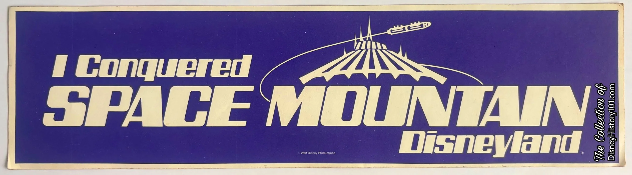 A Space Mountain Bumper Sticker.