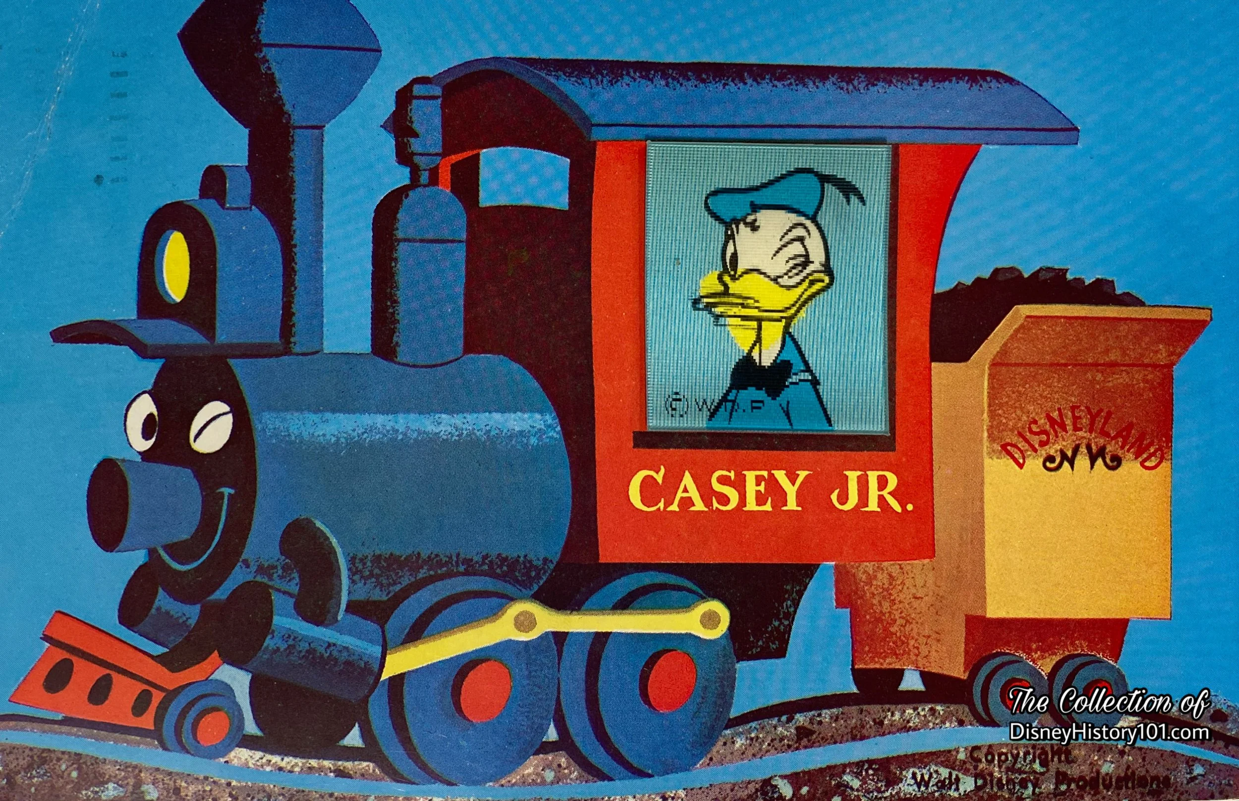 Casey Junior Souvenir Art Corner Postcard Exclusively Designed for Disneyland by Art Corner Artists 