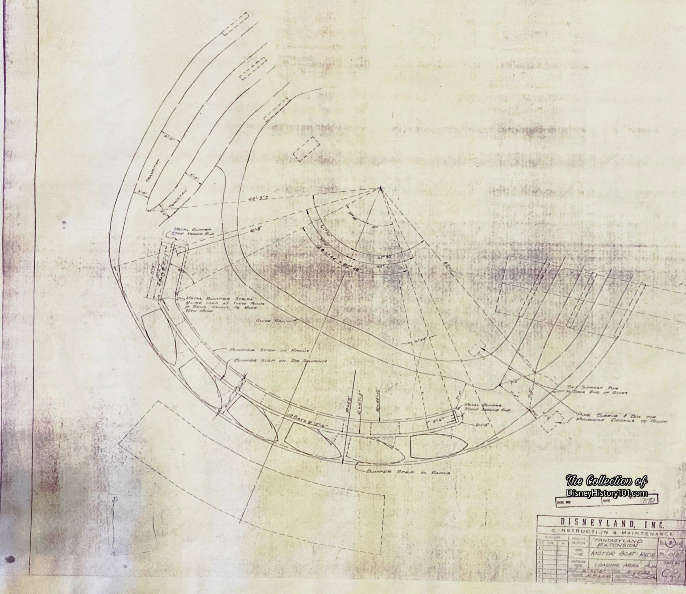 “Fantasyland Extension - Motor Boat Ride Loading Area Plan” C2; prepared by Disneyland Inc. for Construction & Maintenance.