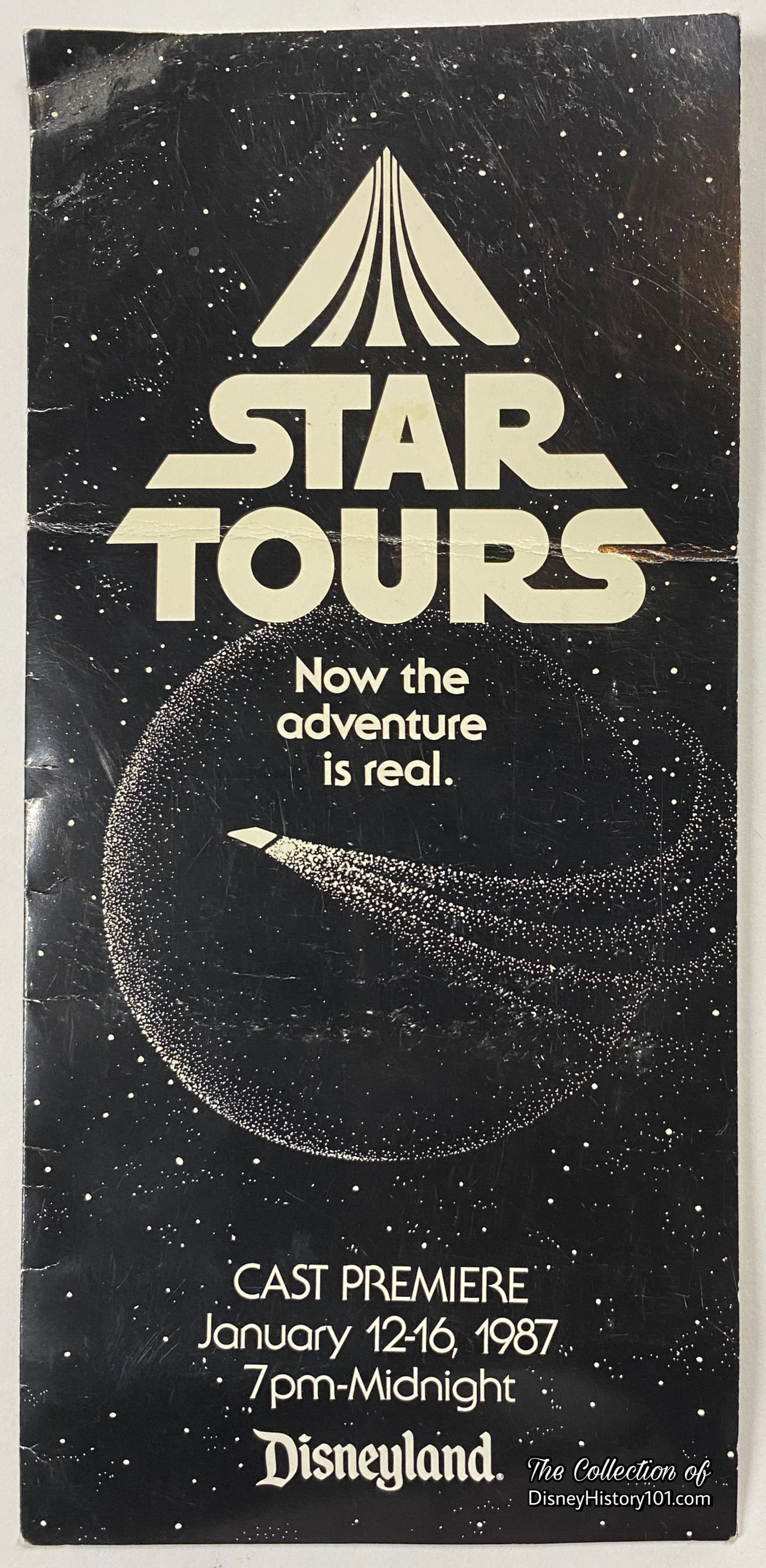 An advertisement for the Star Tours Cast Premiere.