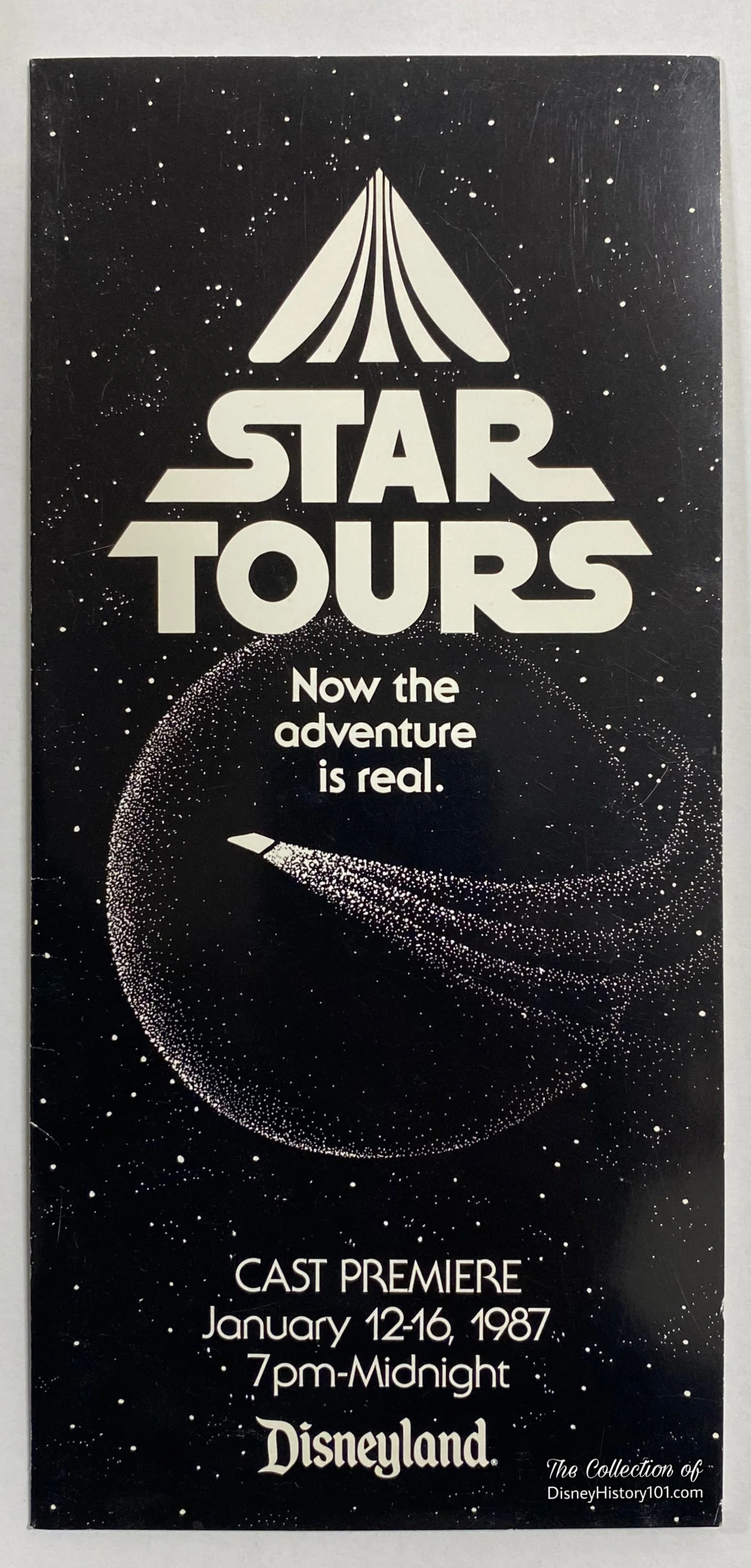 An advertisement for the Star Tours Cast Premiere.