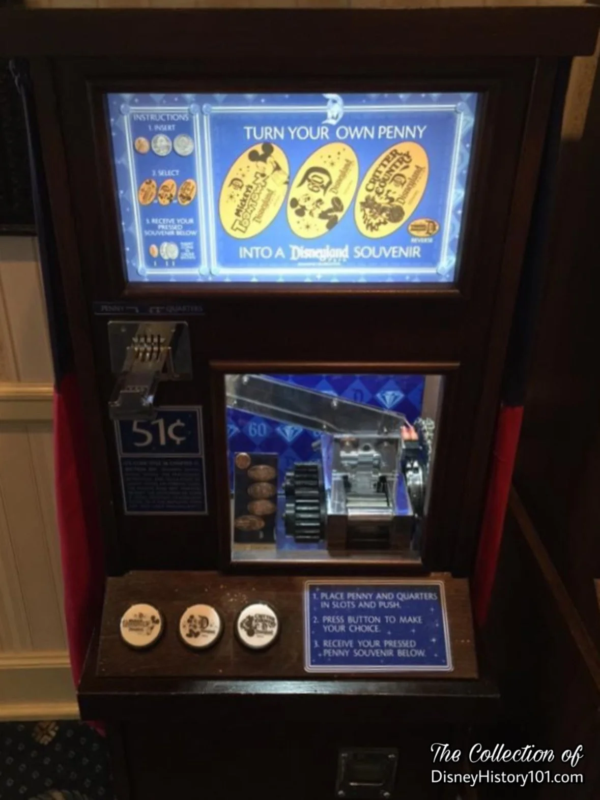 One of the Disneyland Pressed Penny Souvenir Machine, 2015.