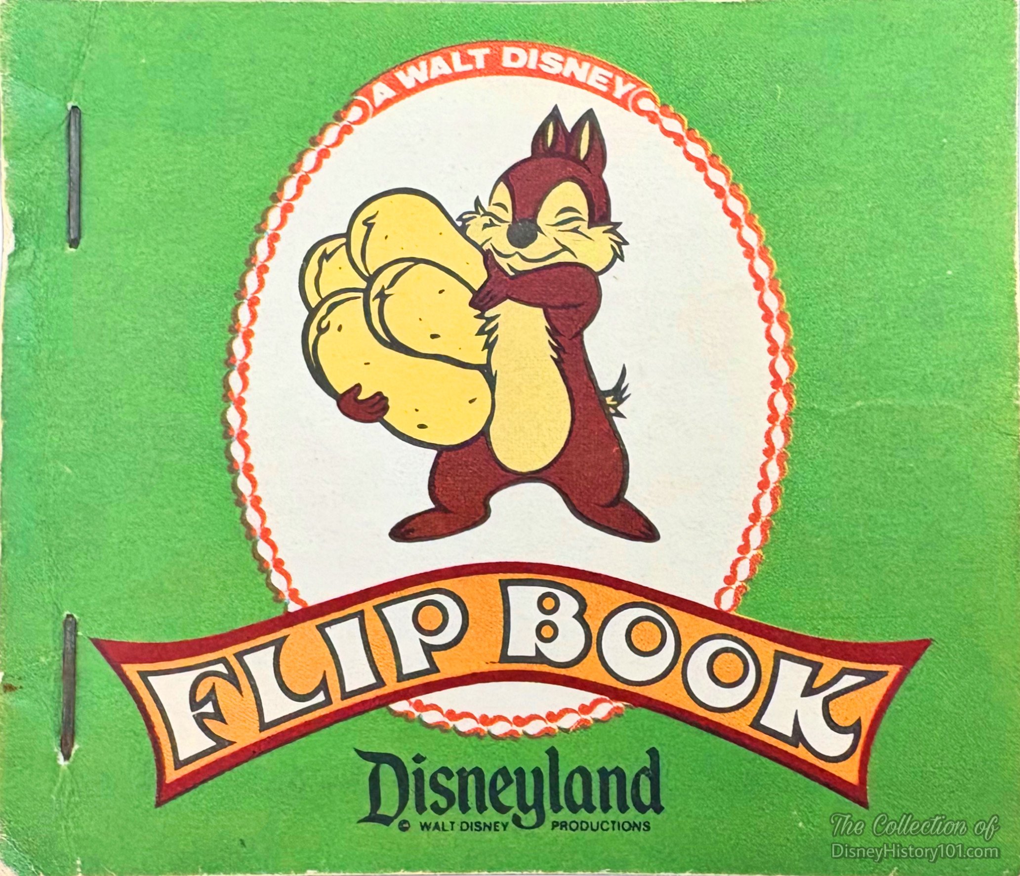 A “Walt Disney [Disneyland] Flip Book” featuring Chip.