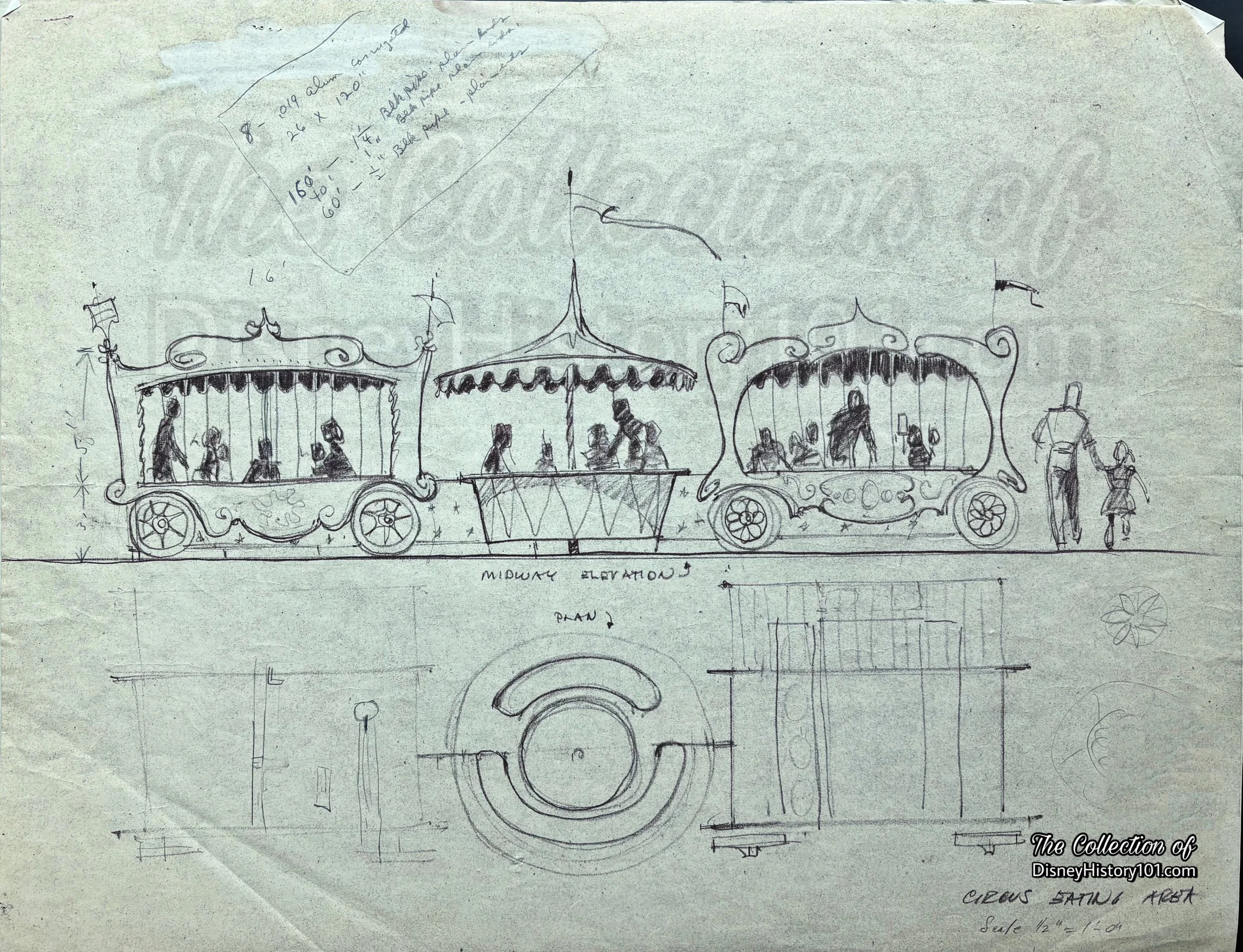 “Circus Eating Area” Midway Rough Elevations and Plans
