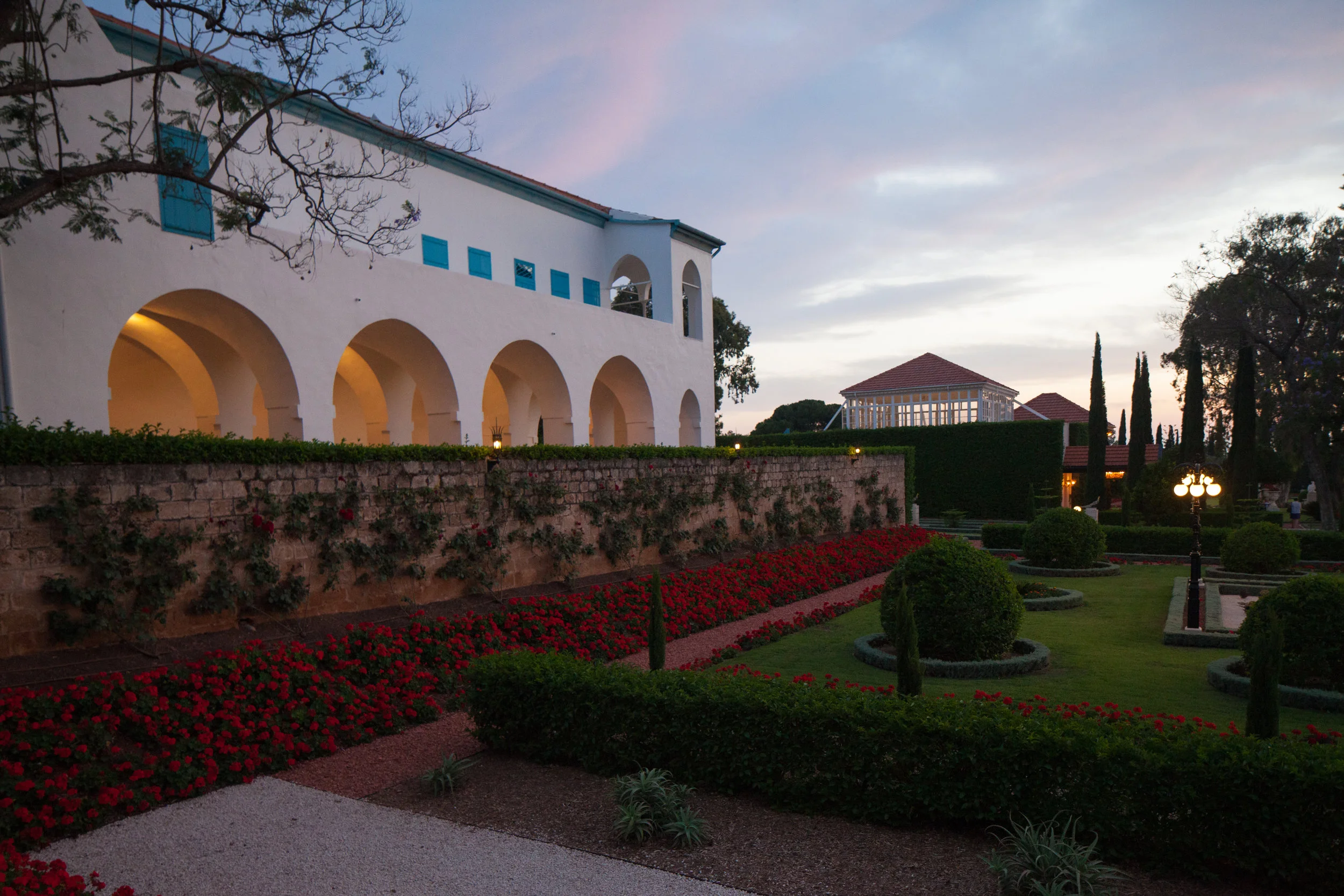 Mansion of Bahjí, Shrine of Bahá’u’lláh and surrounding gardens.