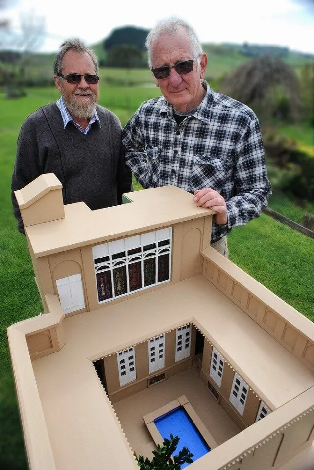 A model of model of the House of the Báb in Shíráz made by Keith Mitcherson and David Carr (pictured). They started work more than a year before the bicentenary of the Birth of the Báb.