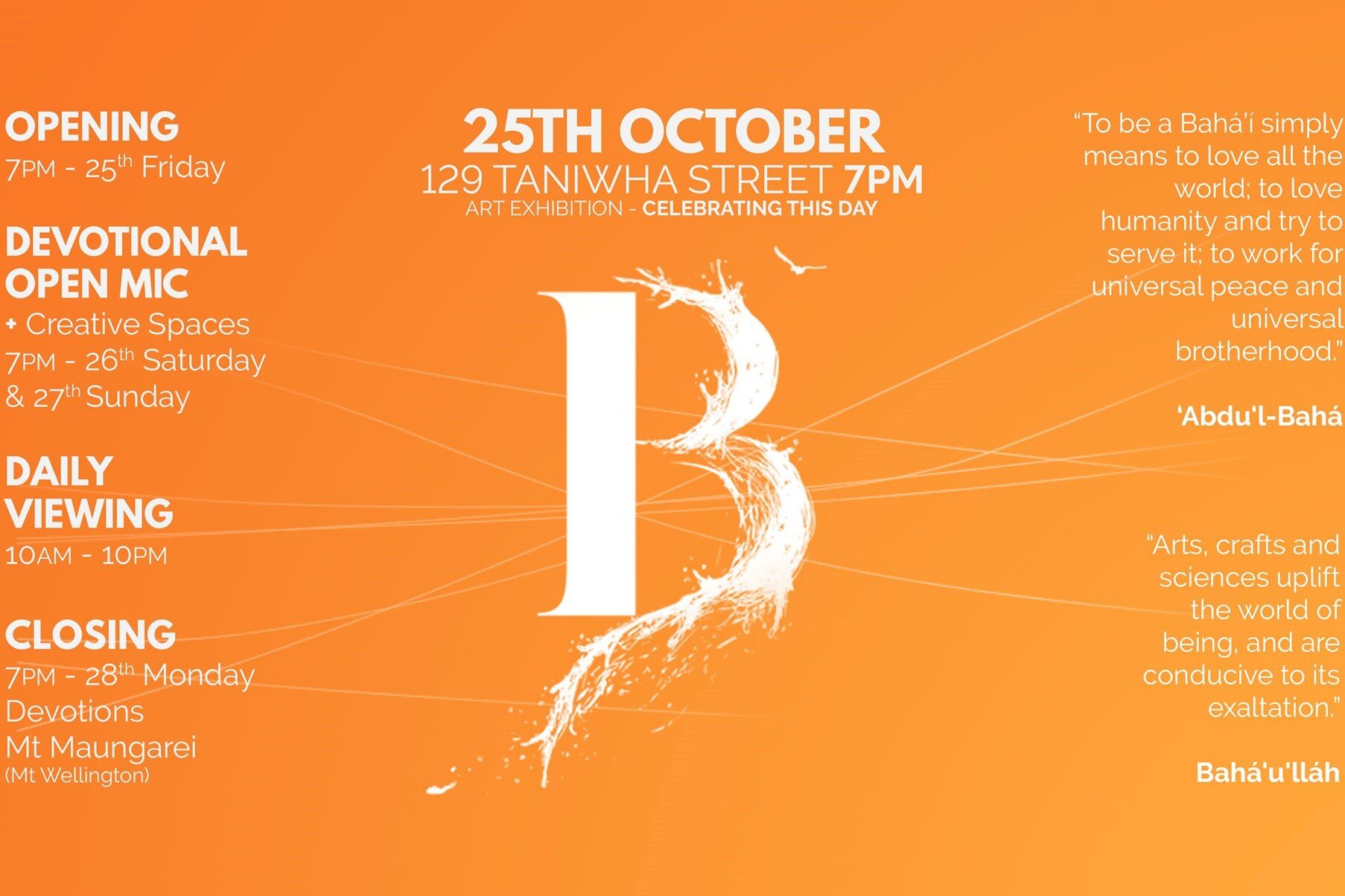 BE exhibition &amp; devotionals — Glen Innes
