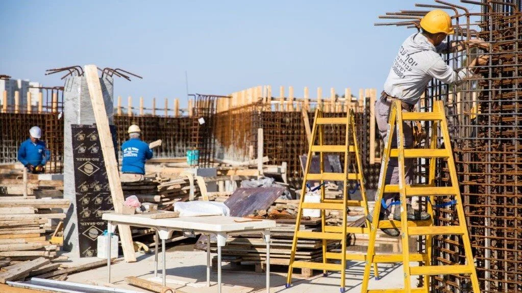 Shrine of ‘Abdu’l-Bahá: Structure rises above foundations