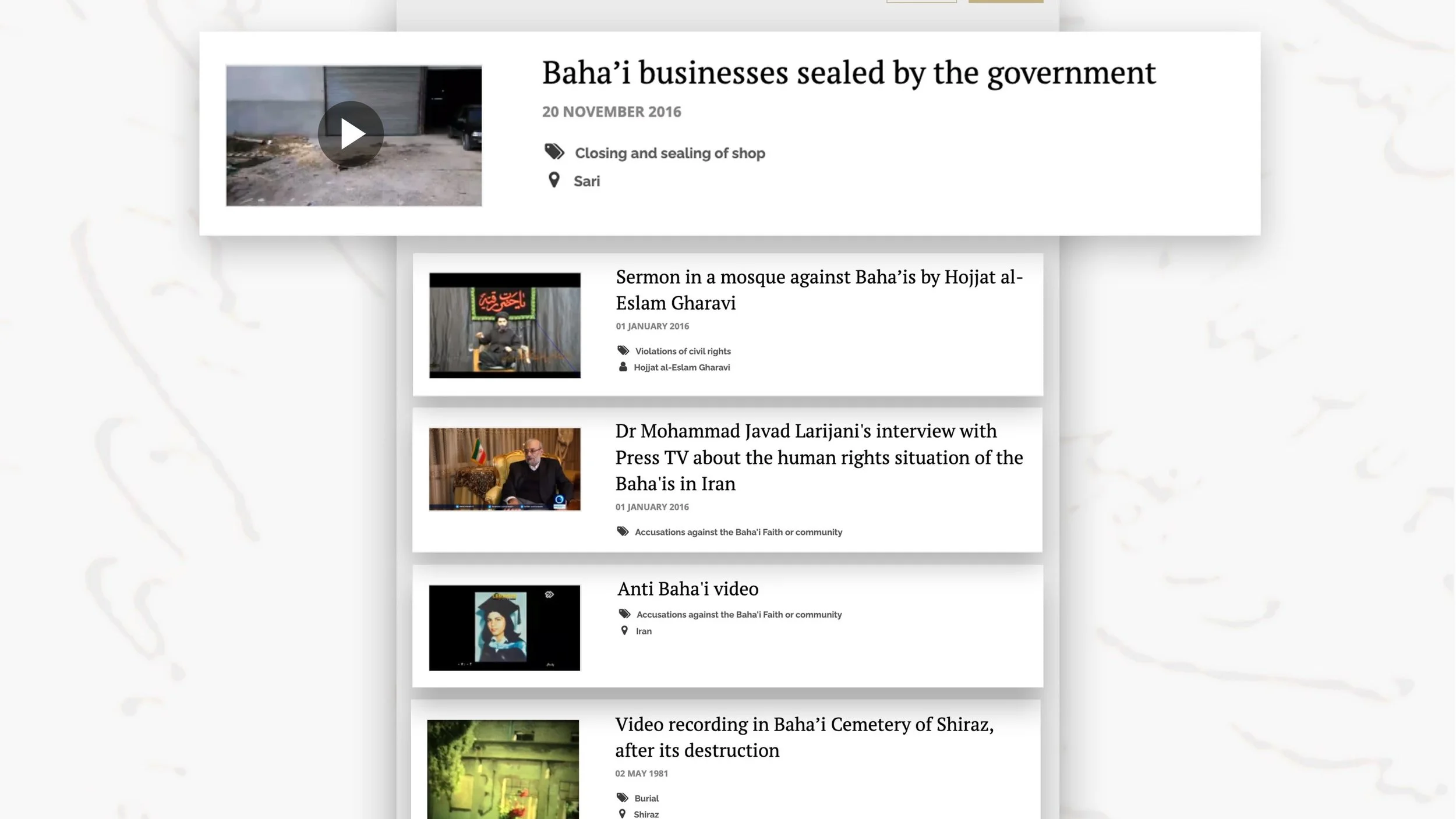 BIC: The Archives of Bahá’í Persecution in Iran