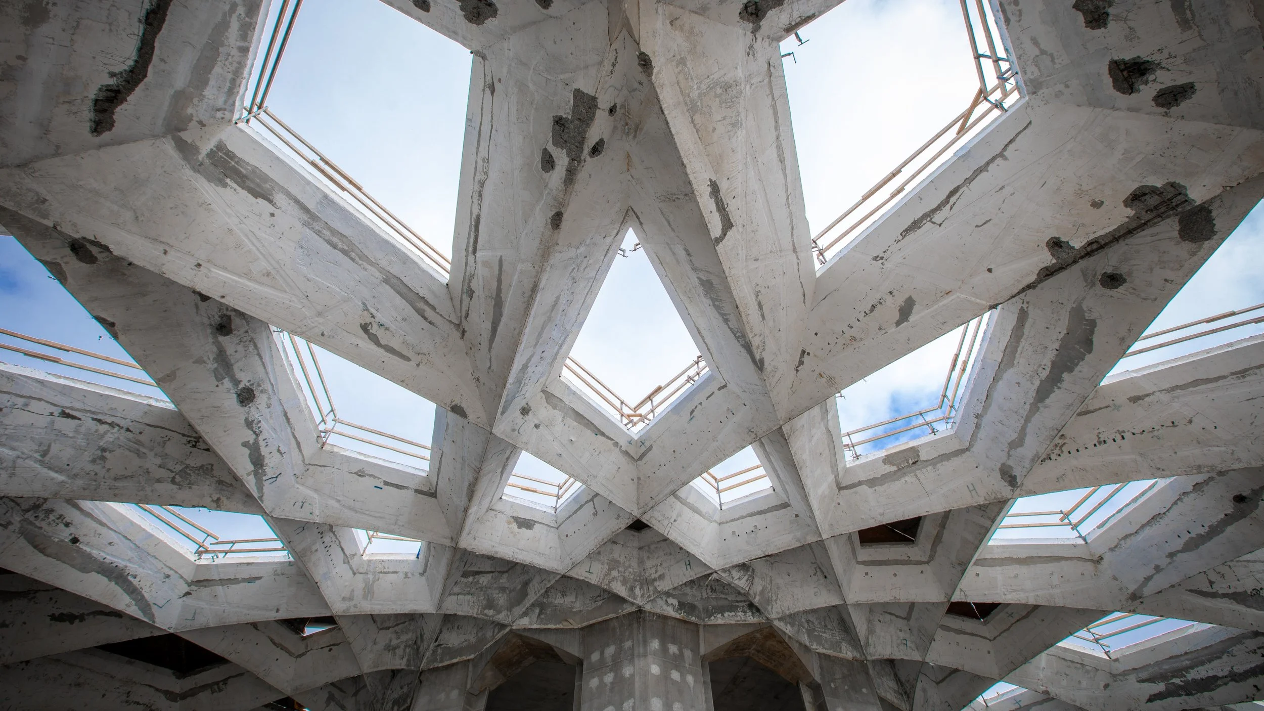 Shrine of ‘Abdu’l-Bahá: Trellis structure fully revealed