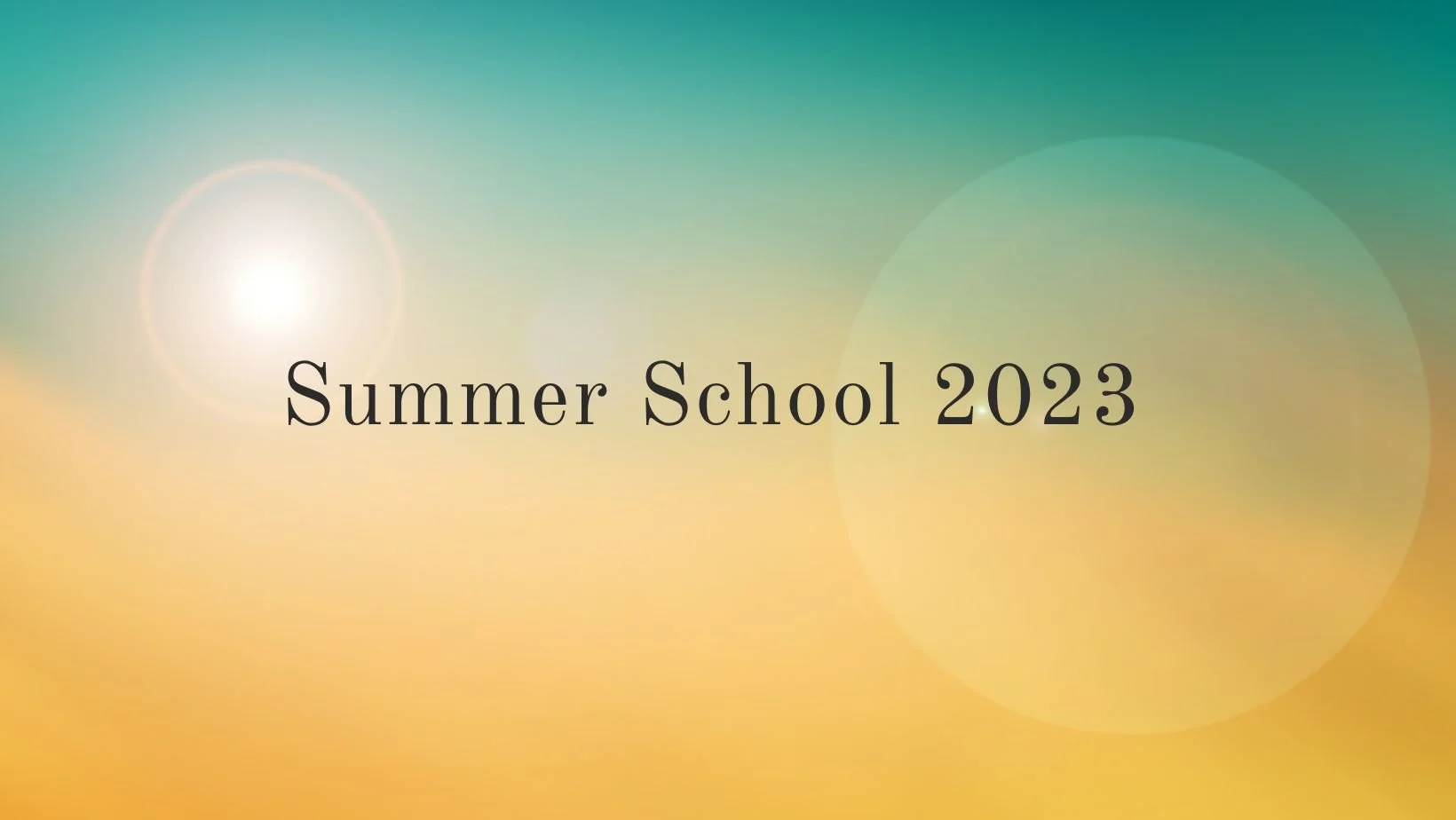 Summer School 2023: Plans coming to fruition