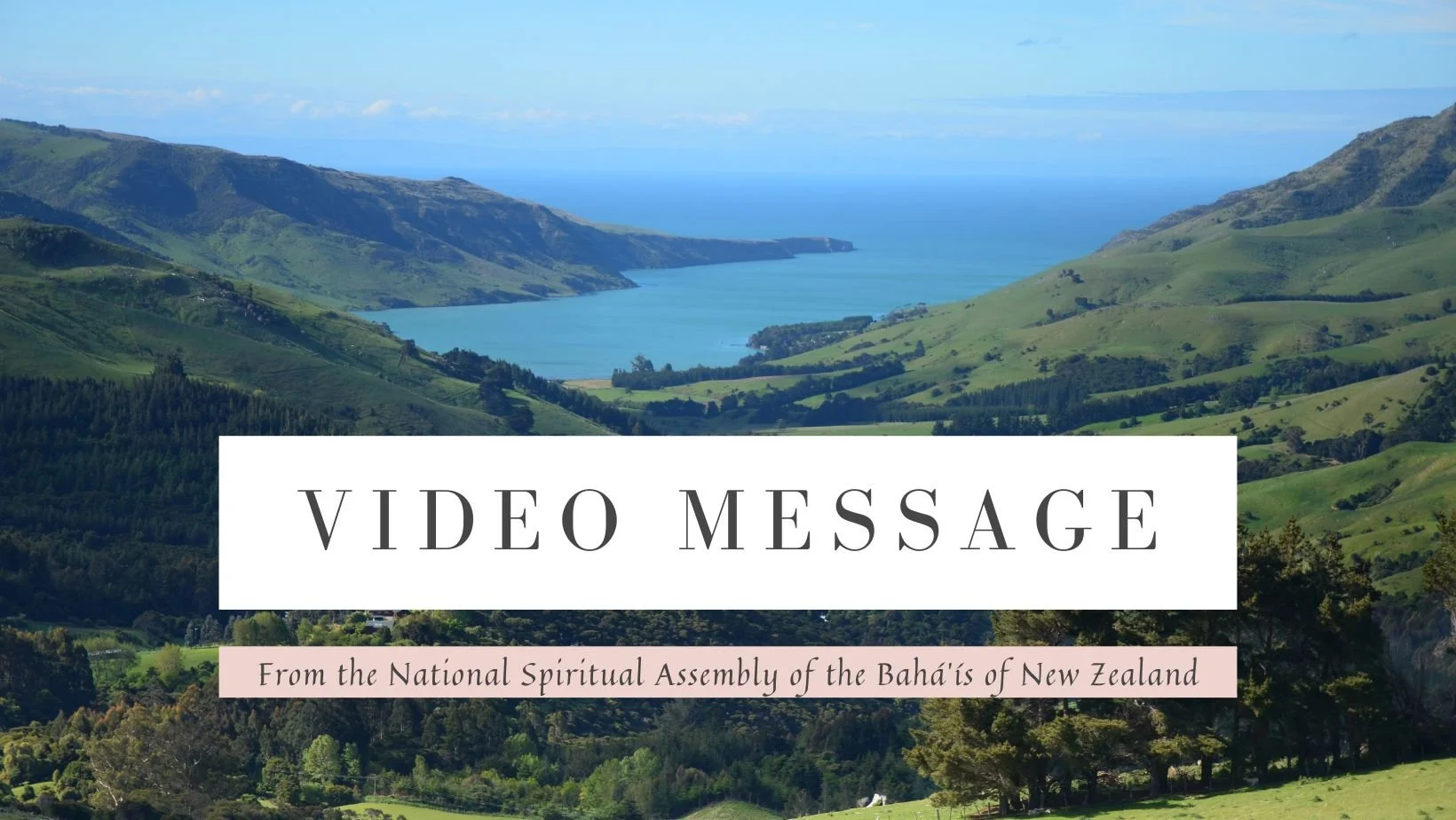 Video message from the National Spiritual Assembly