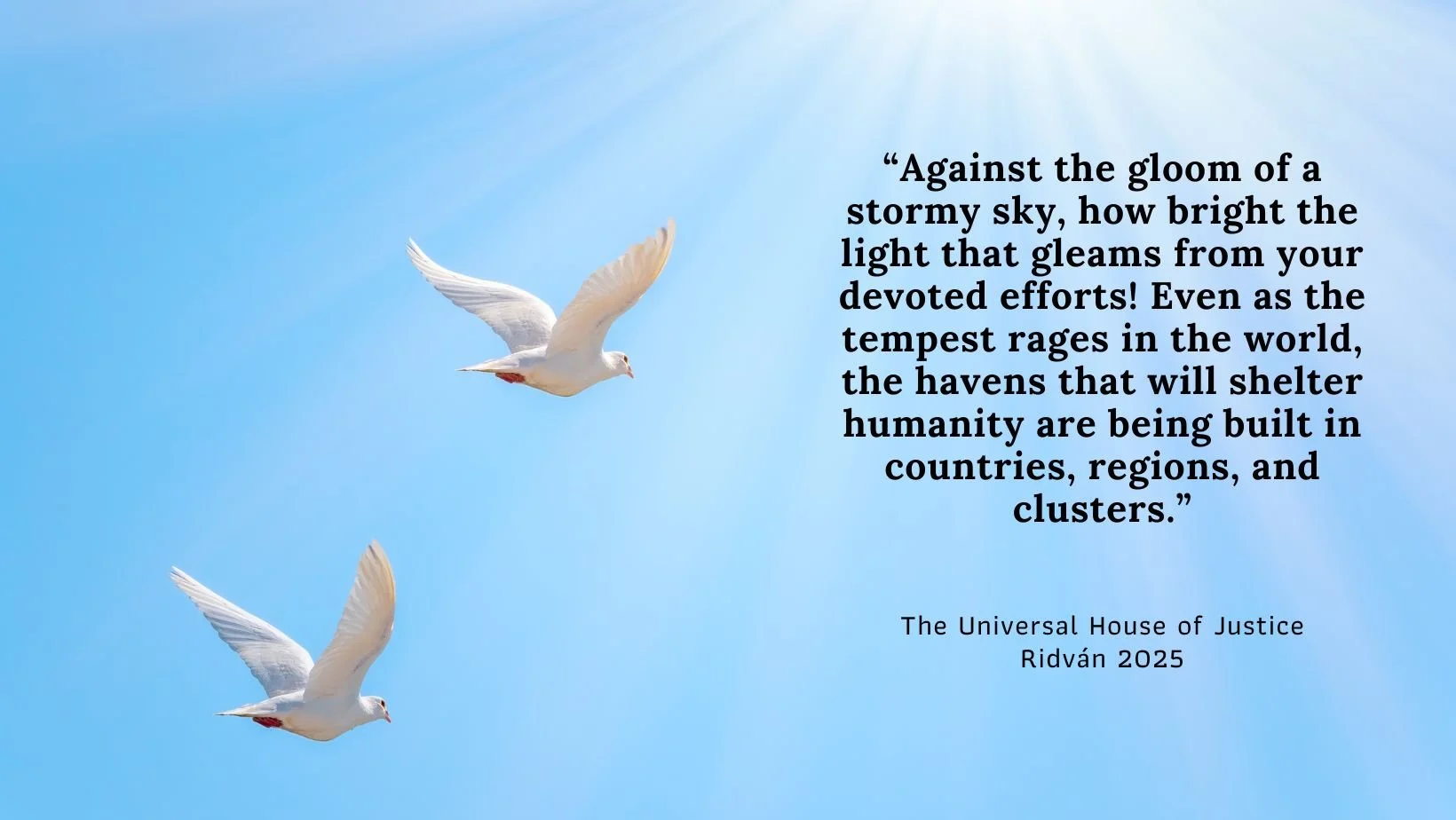 Bahá’í response to global challenges